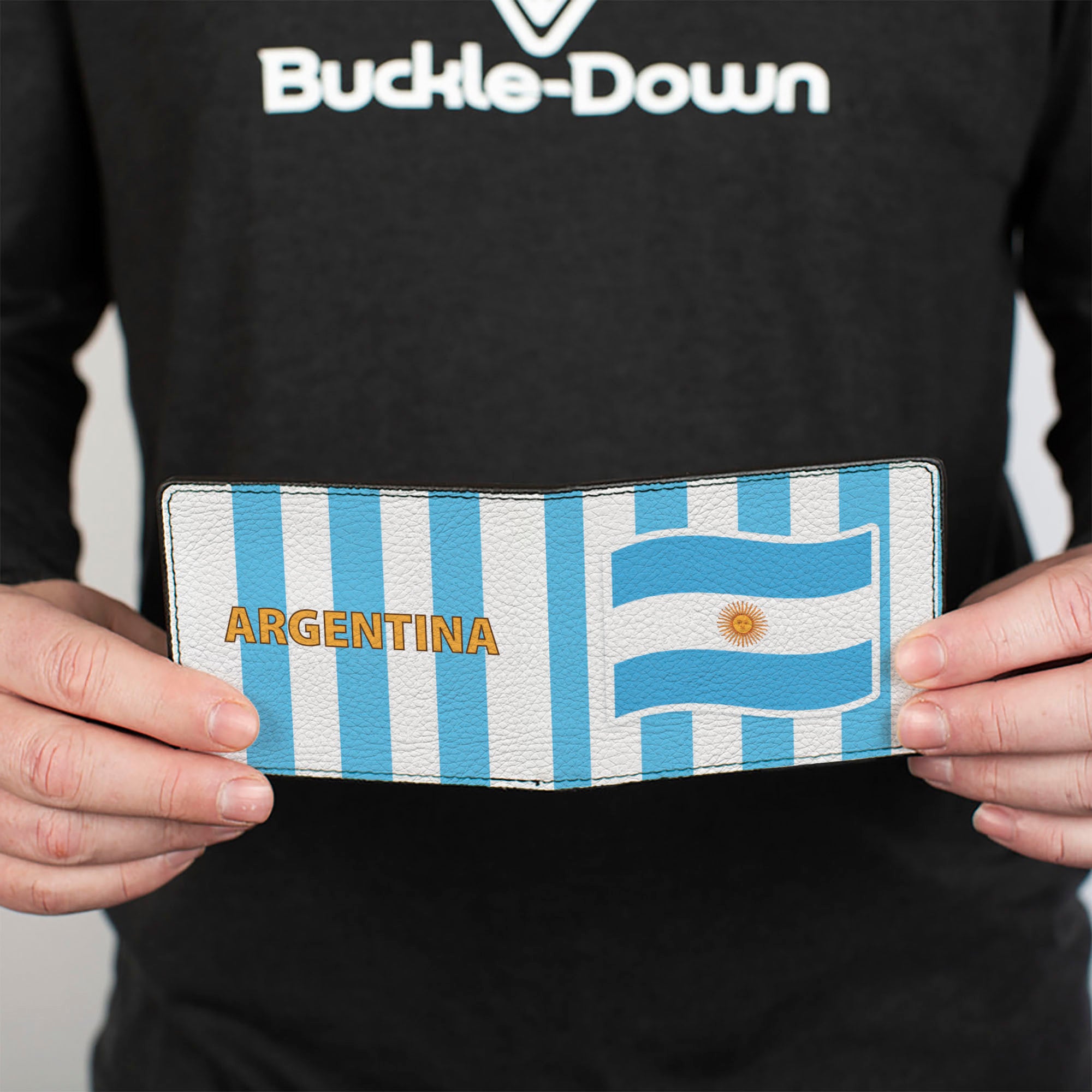 Bi-Fold Wallet - Global Soccer Cup Series Argentina Spirit Flag Bi-Fold Wallets Buckle-Down