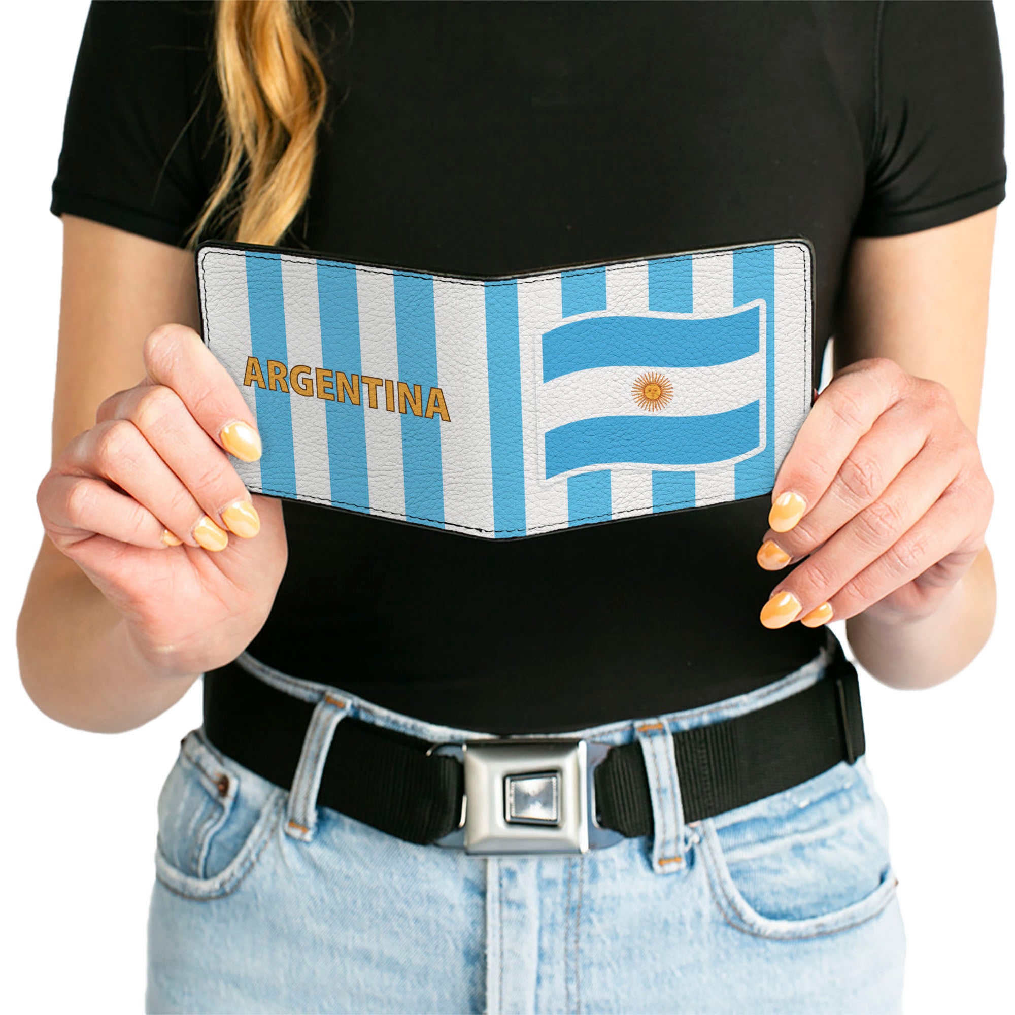 Bi-Fold Wallet - Global Soccer Cup Series Argentina Spirit Flag Bi-Fold Wallets Buckle-Down