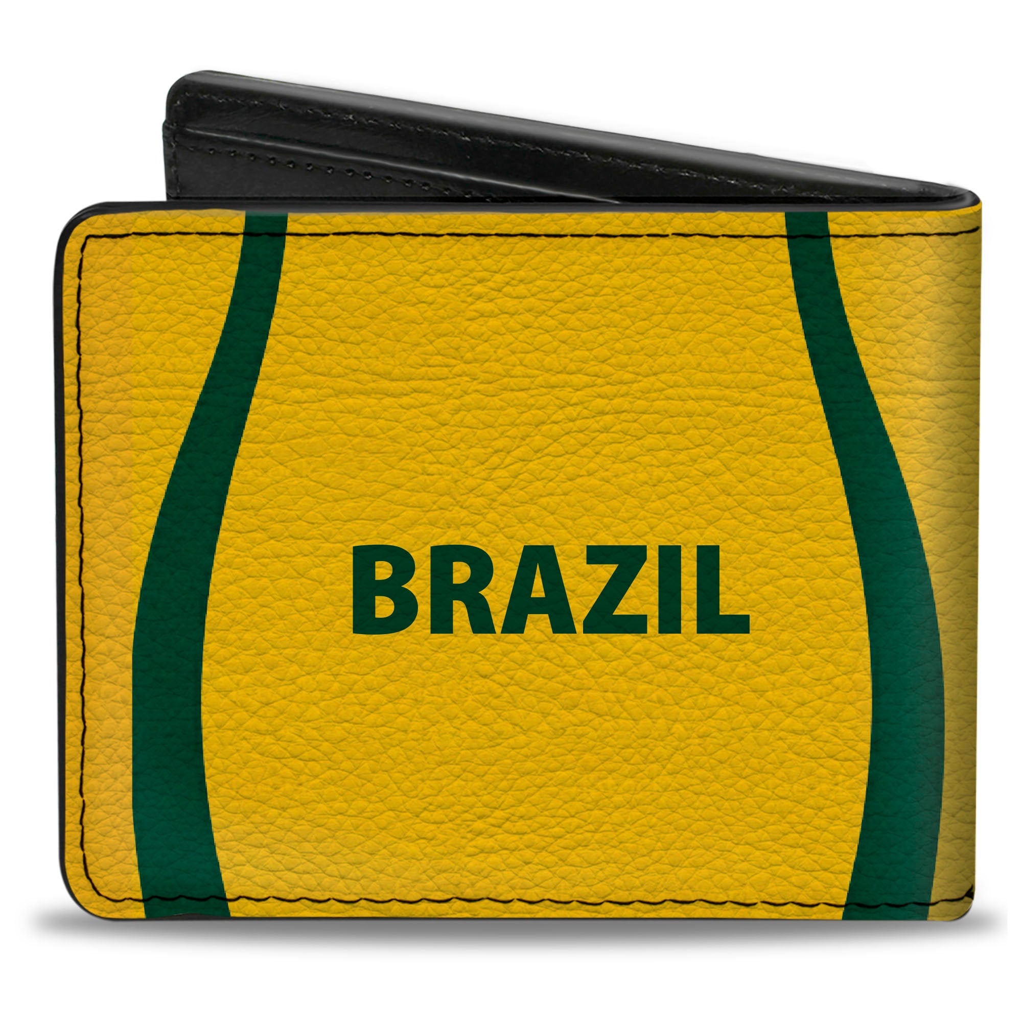 Bi-Fold Wallet - Global Soccer Cup Series Brazil Spirit Flag Bi-Fold Wallets Buckle-Down