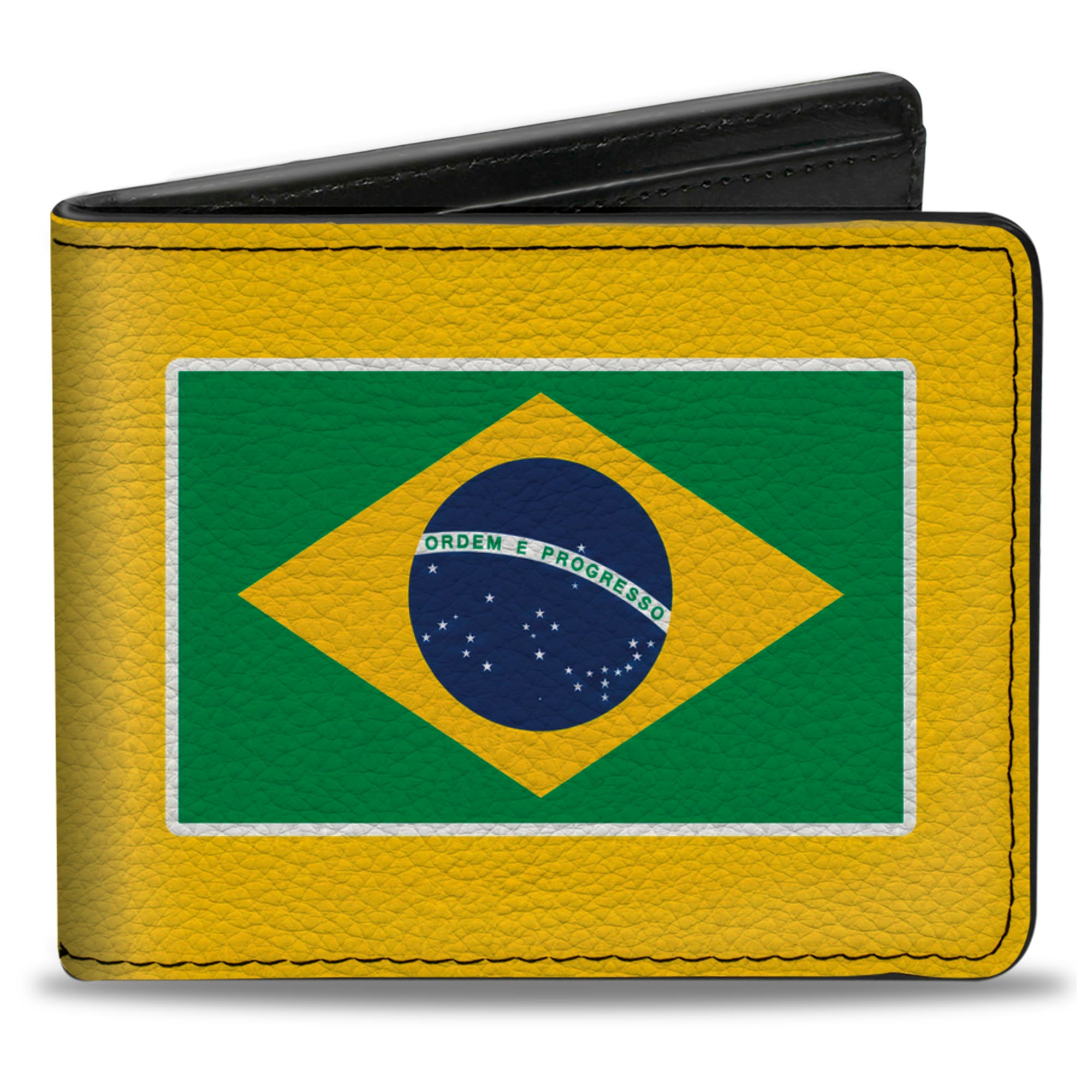 Bi-Fold Wallet - Global Soccer Cup Series Brazil Spirit Flag Bi-Fold Wallets Buckle-Down