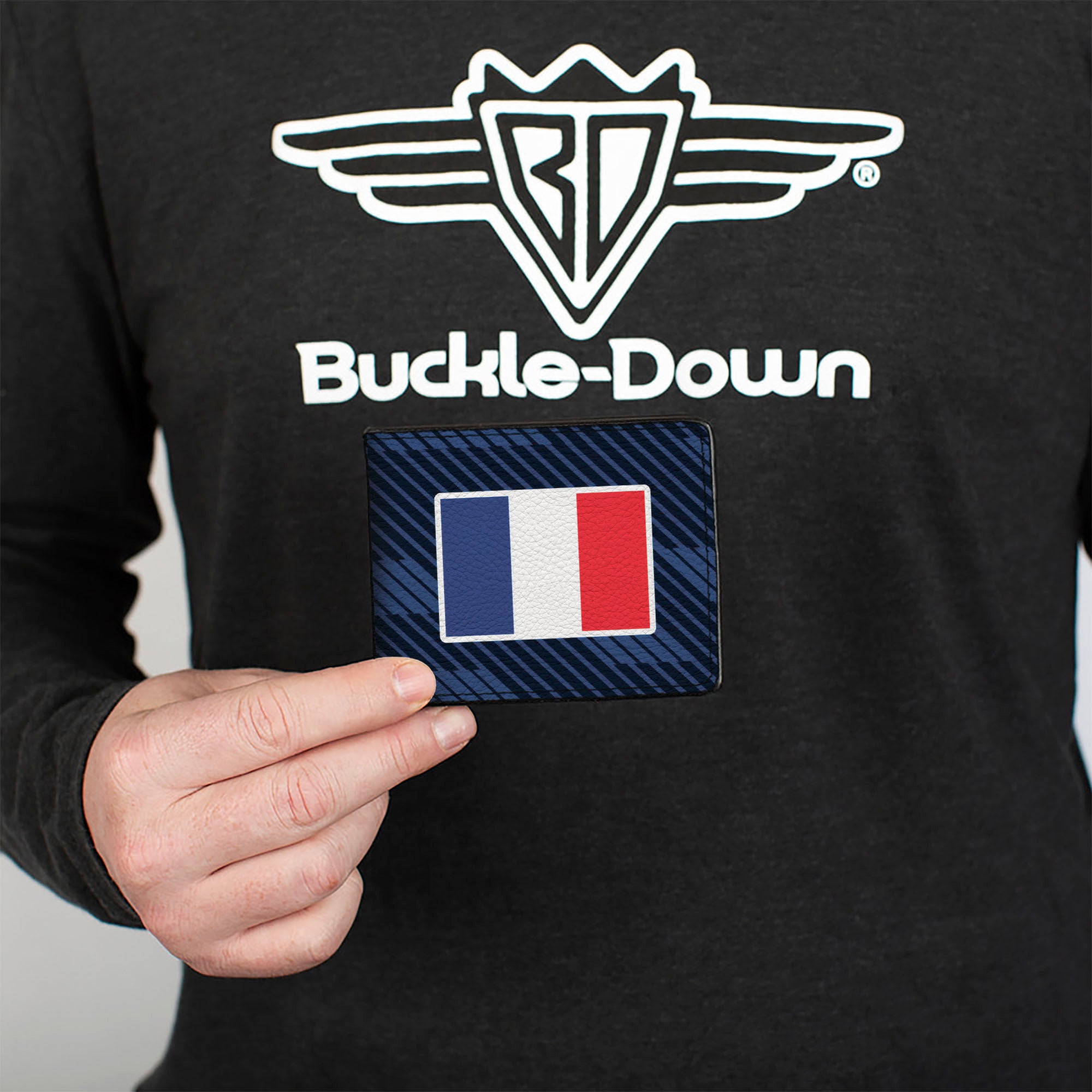 Bi-Fold Wallet - Global Soccer Cup Series France Spirit Flag Bi-Fold Wallets Buckle-Down