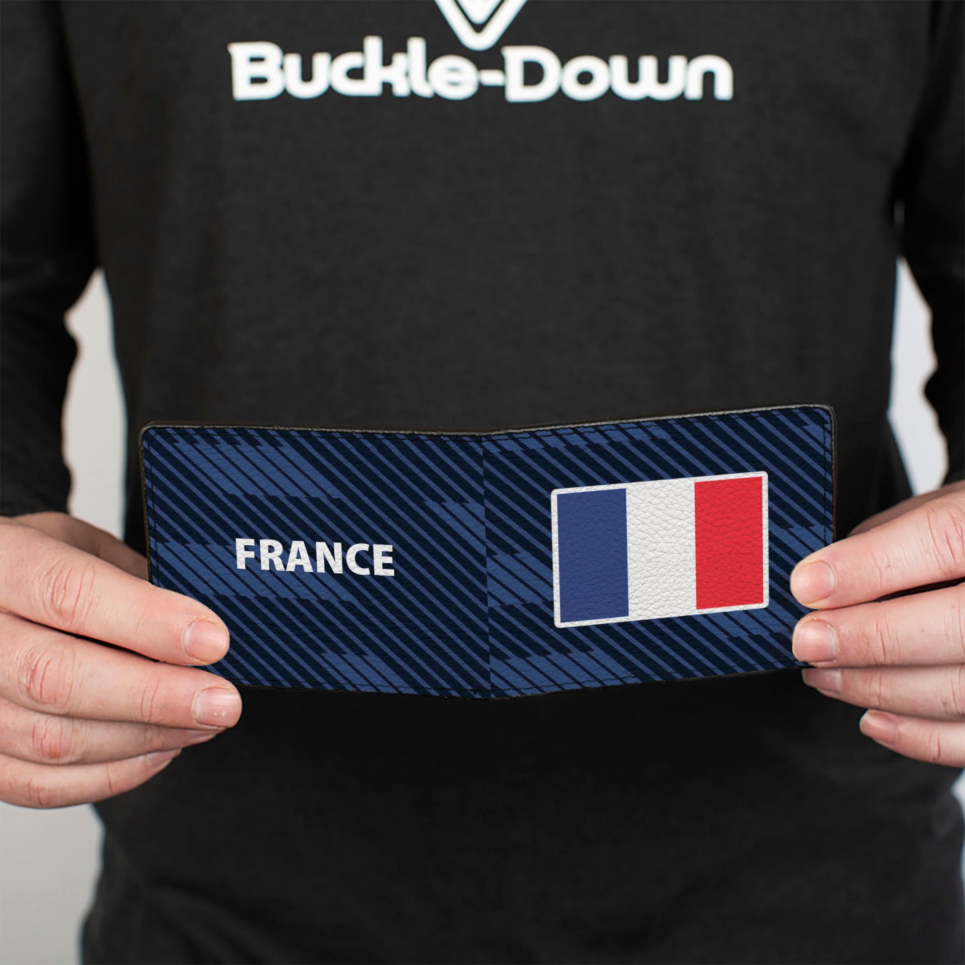 Bi-Fold Wallet - Global Soccer Cup Series France Spirit Flag Bi-Fold Wallets Buckle-Down
