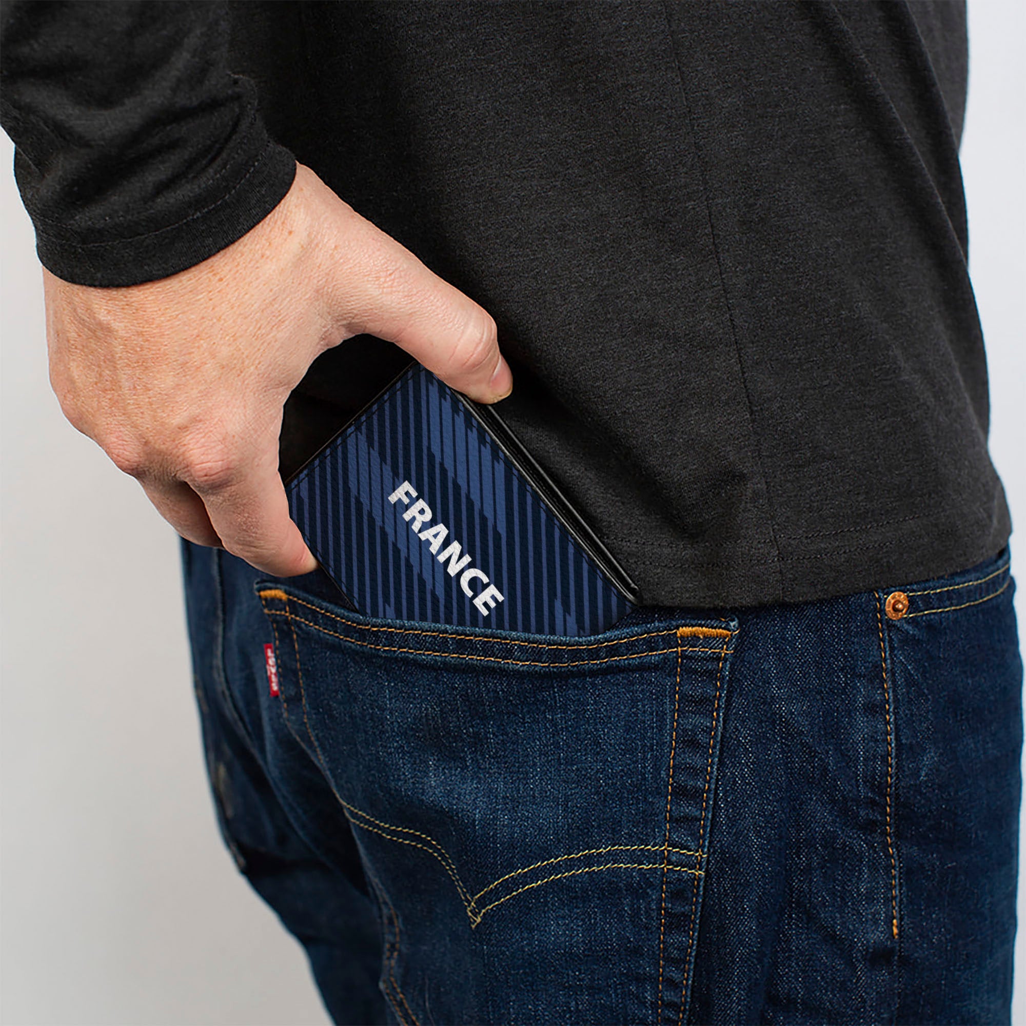 Bi-Fold Wallet - Global Soccer Cup Series France Spirit Flag Bi-Fold Wallets Buckle-Down