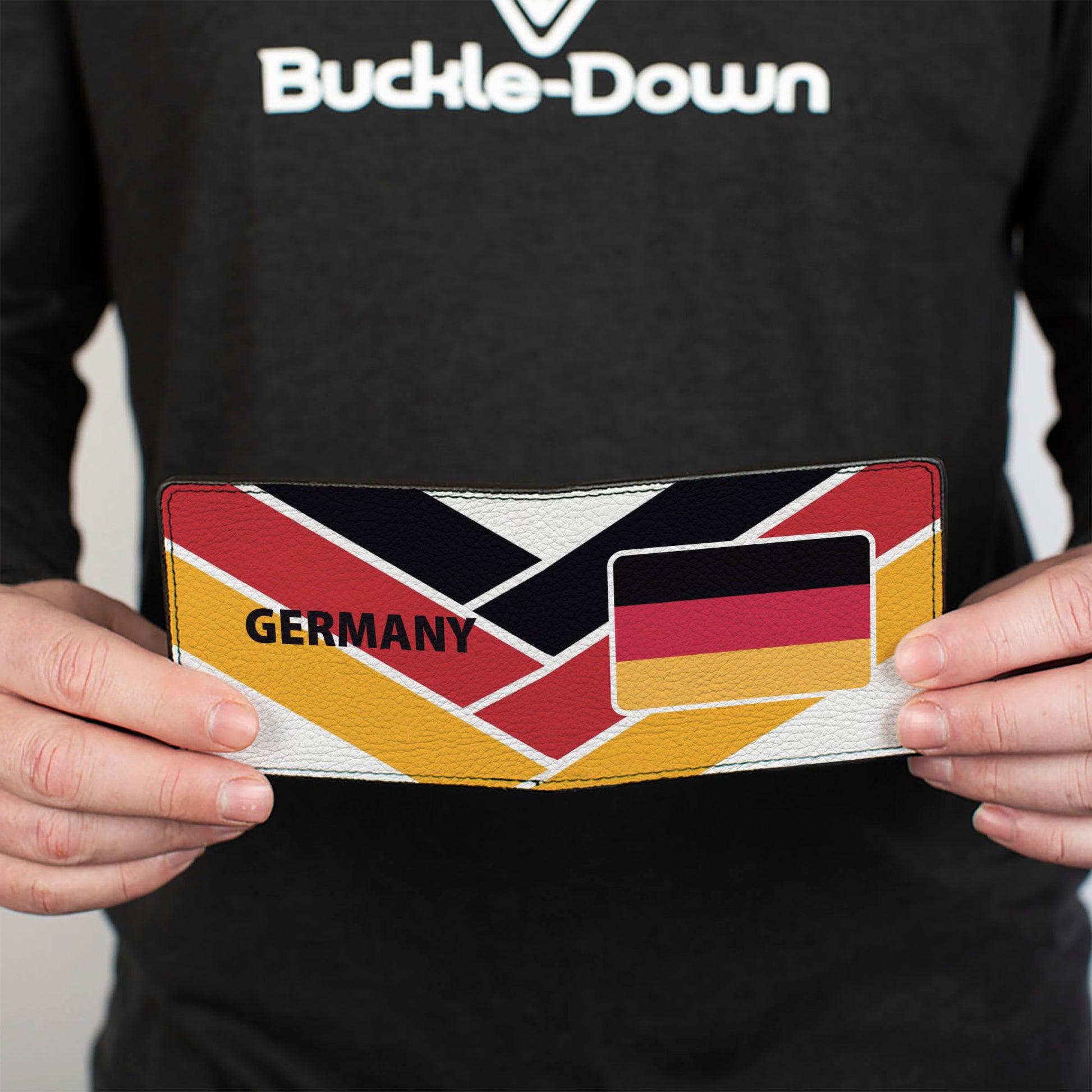 Bi-Fold Wallet - Global Soccer Cup Series Germany Spirit Flag Bi-Fold Wallets Buckle-Down