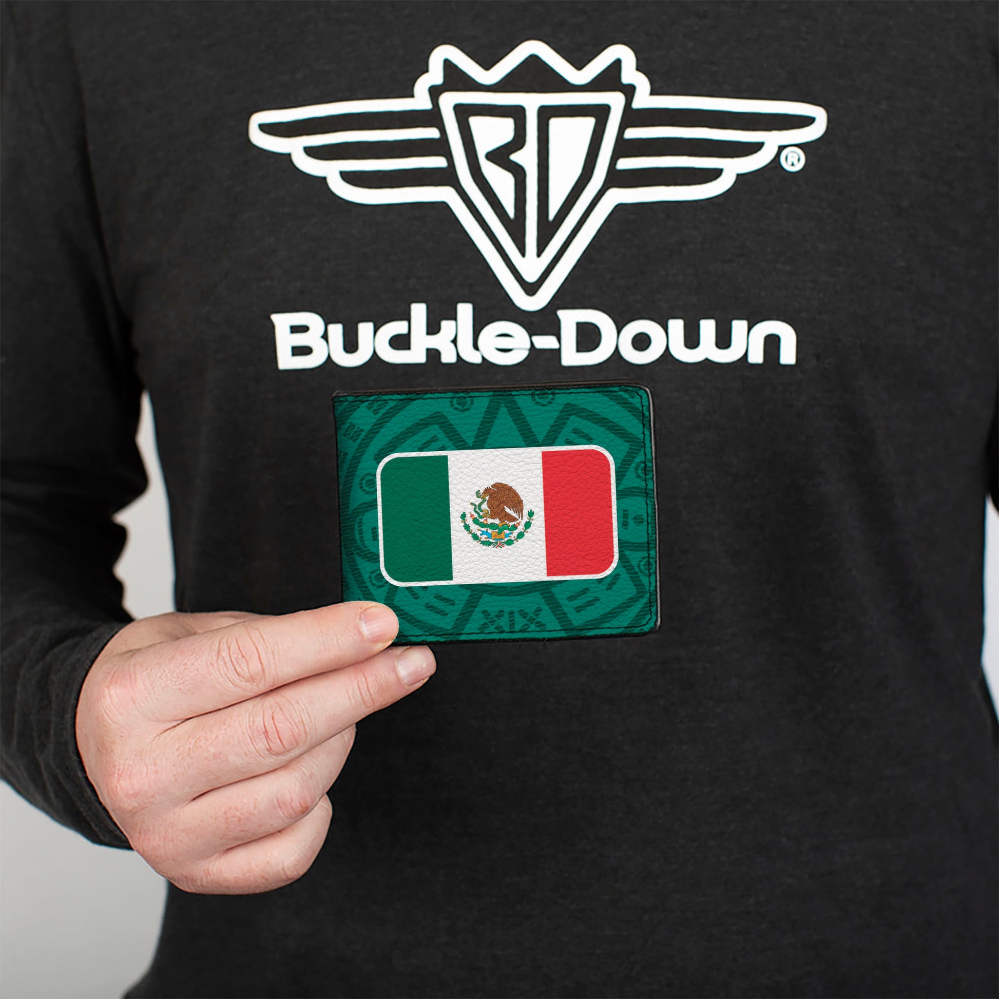 Bi-Fold Wallet - Global Soccer Cup Series Mexico Spirit Flag Bi-Fold Wallets Buckle-Down