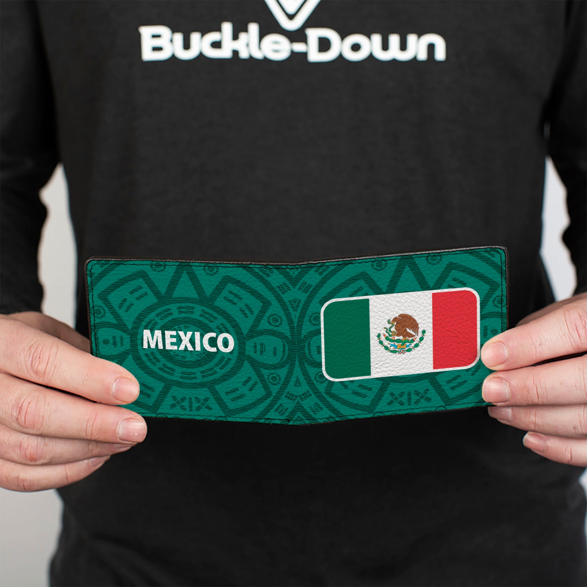 Bi-Fold Wallet - Global Soccer Cup Series Mexico Spirit Flag Bi-Fold Wallets Buckle-Down