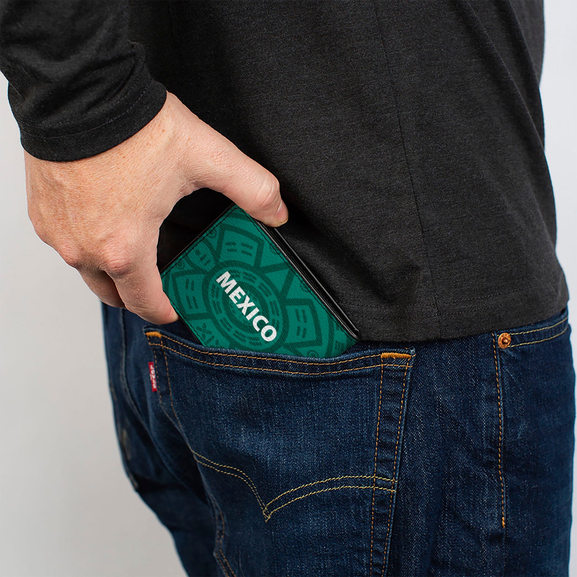 Bi-Fold Wallet - Global Soccer Cup Series Mexico Spirit Flag Bi-Fold Wallets Buckle-Down