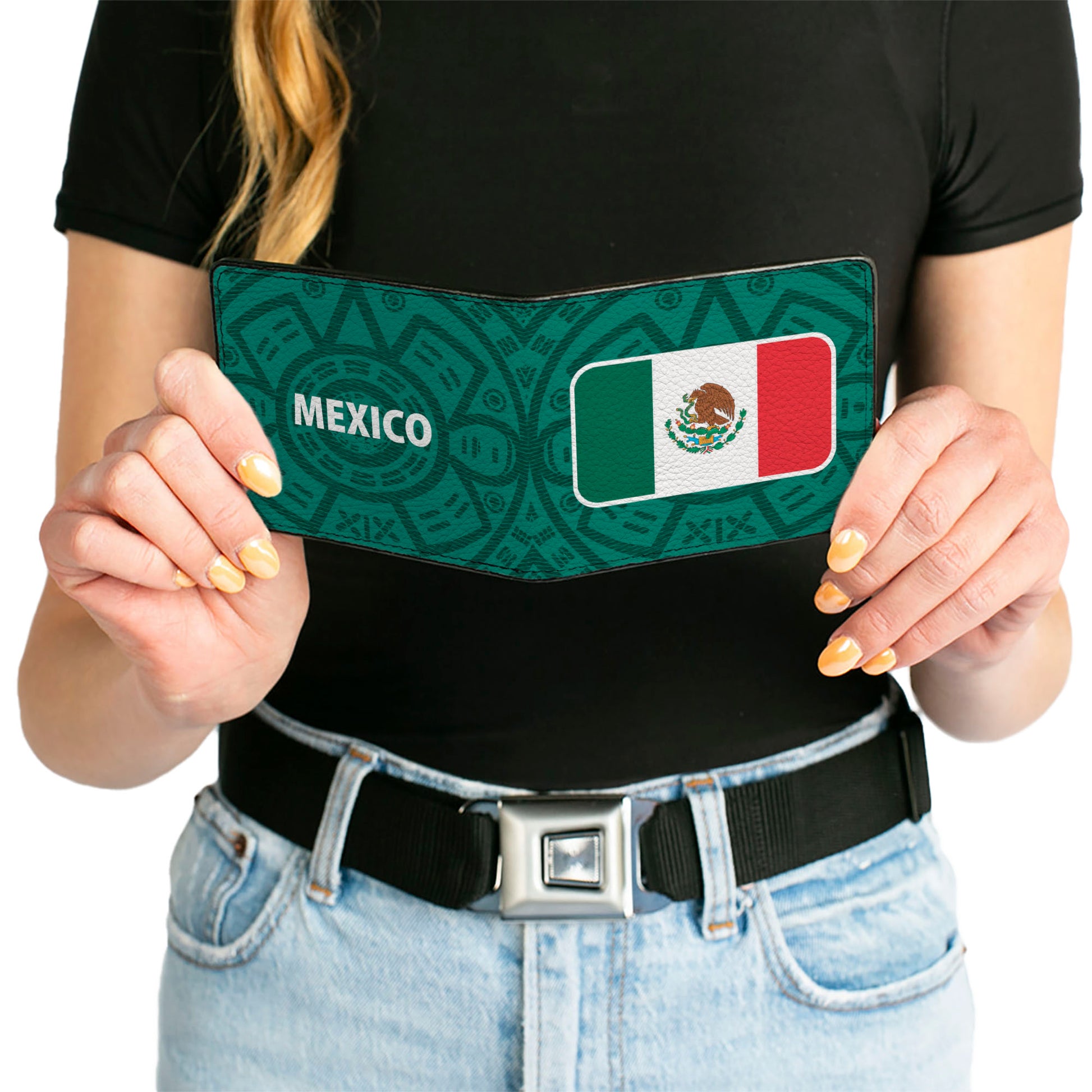 Bi-Fold Wallet - Global Soccer Cup Series Mexico Spirit Flag Bi-Fold Wallets Buckle-Down