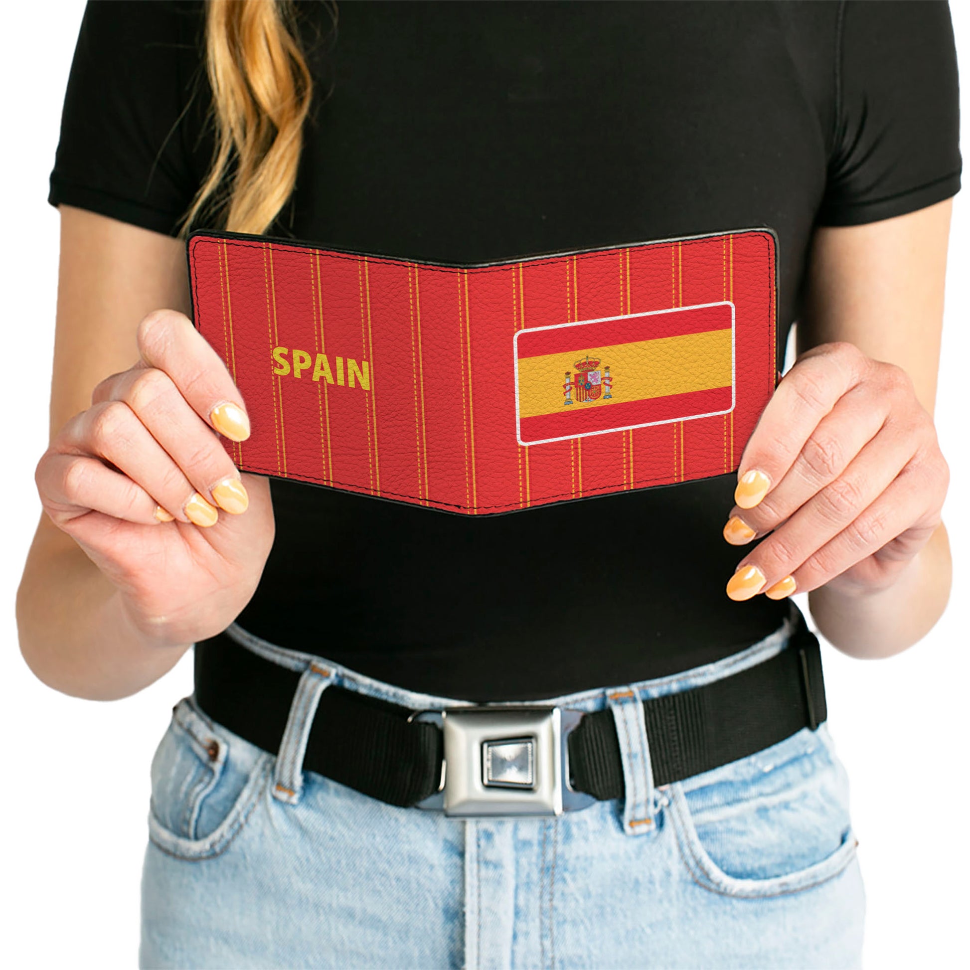 Bi-Fold Wallet - Global Soccer Cup Series Spain Spirit Flag Bi-Fold Wallets Buckle-Down