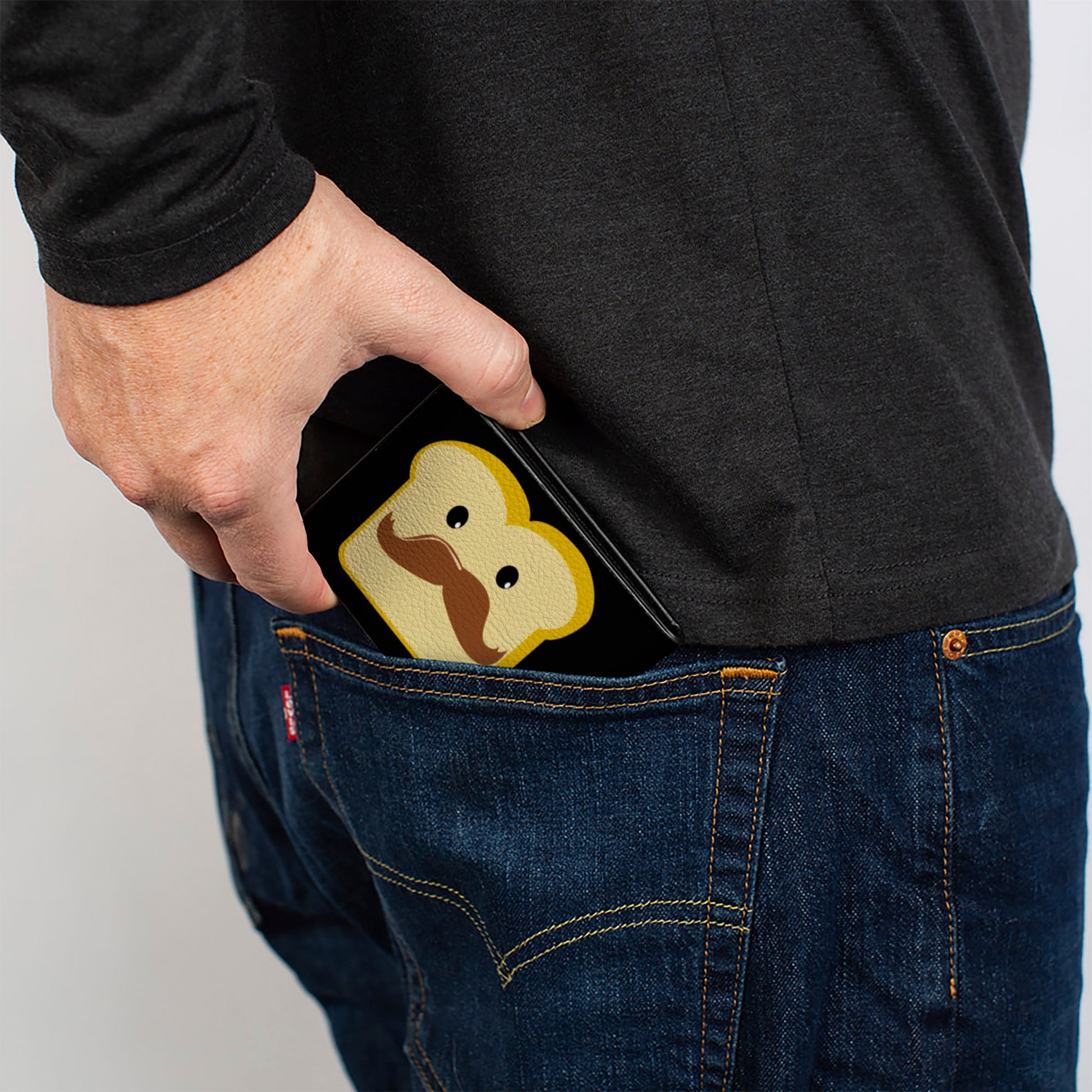 Bi-Fold Wallet - Peanut Butter w Mustache & Jelly Bi-Fold Wallets Buckle-Down