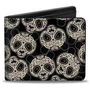 Bi-Fold Wallet - Panda Bear Sugar Skull Scattered Black White Bi-Fold Wallets Buckle-Down