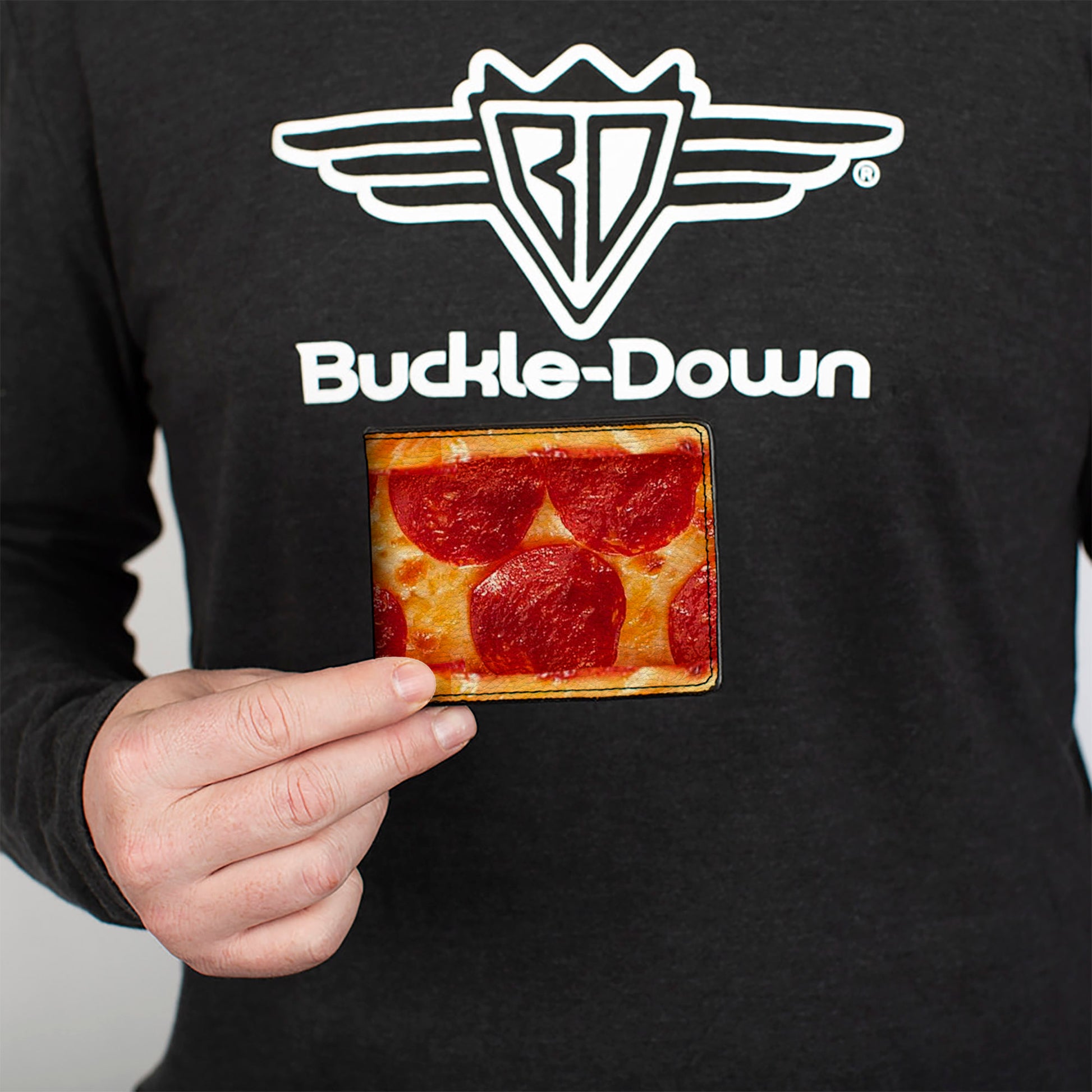 Bi-Fold Wallet - Pepperoni Pizza w Crust Vivid Bi-Fold Wallets Buckle-Down