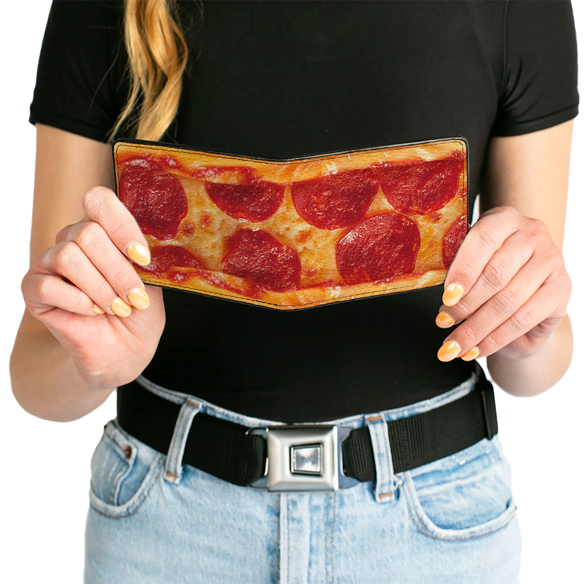 Bi-Fold Wallet - Pepperoni Pizza w Crust Vivid Bi-Fold Wallets Buckle-Down