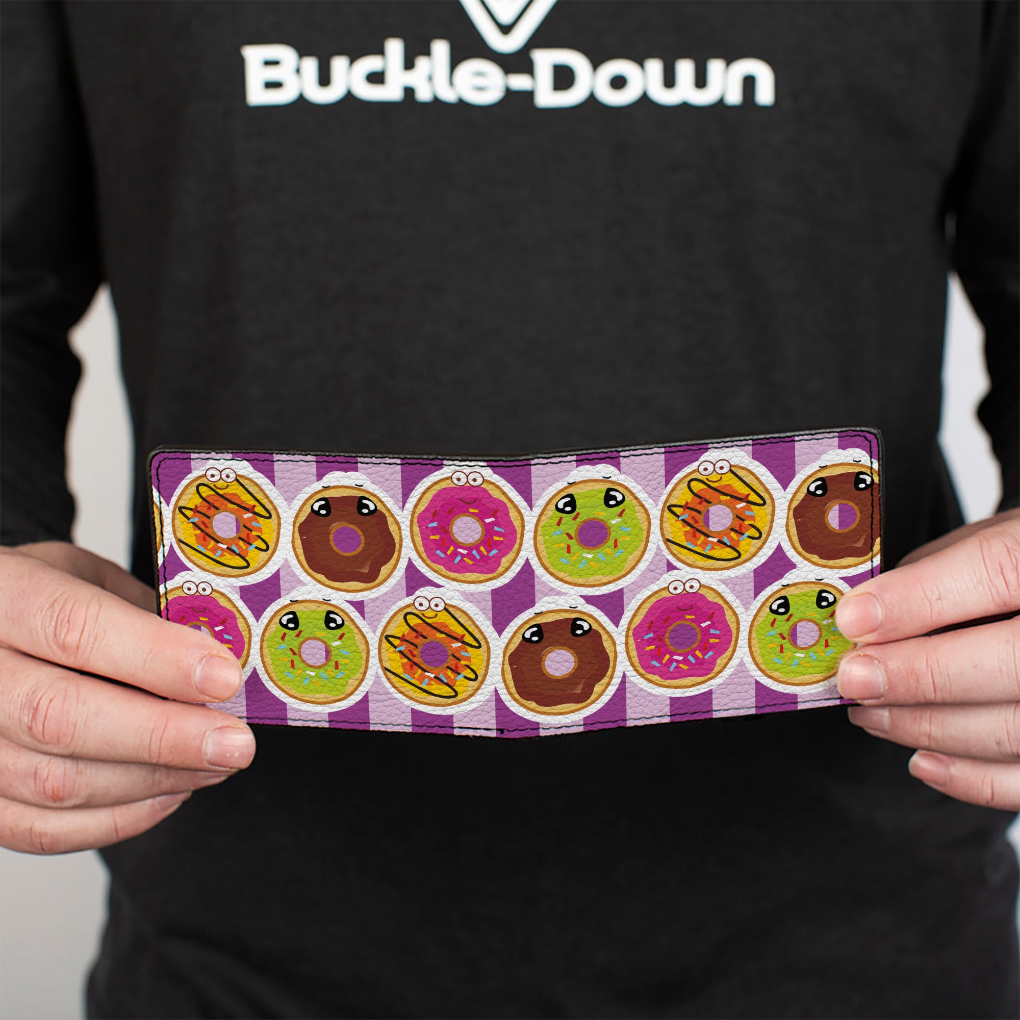 Bi-Fold Wallet - Sprinkle Donut Expressions Pink Bi-Fold Wallets Buckle-Down