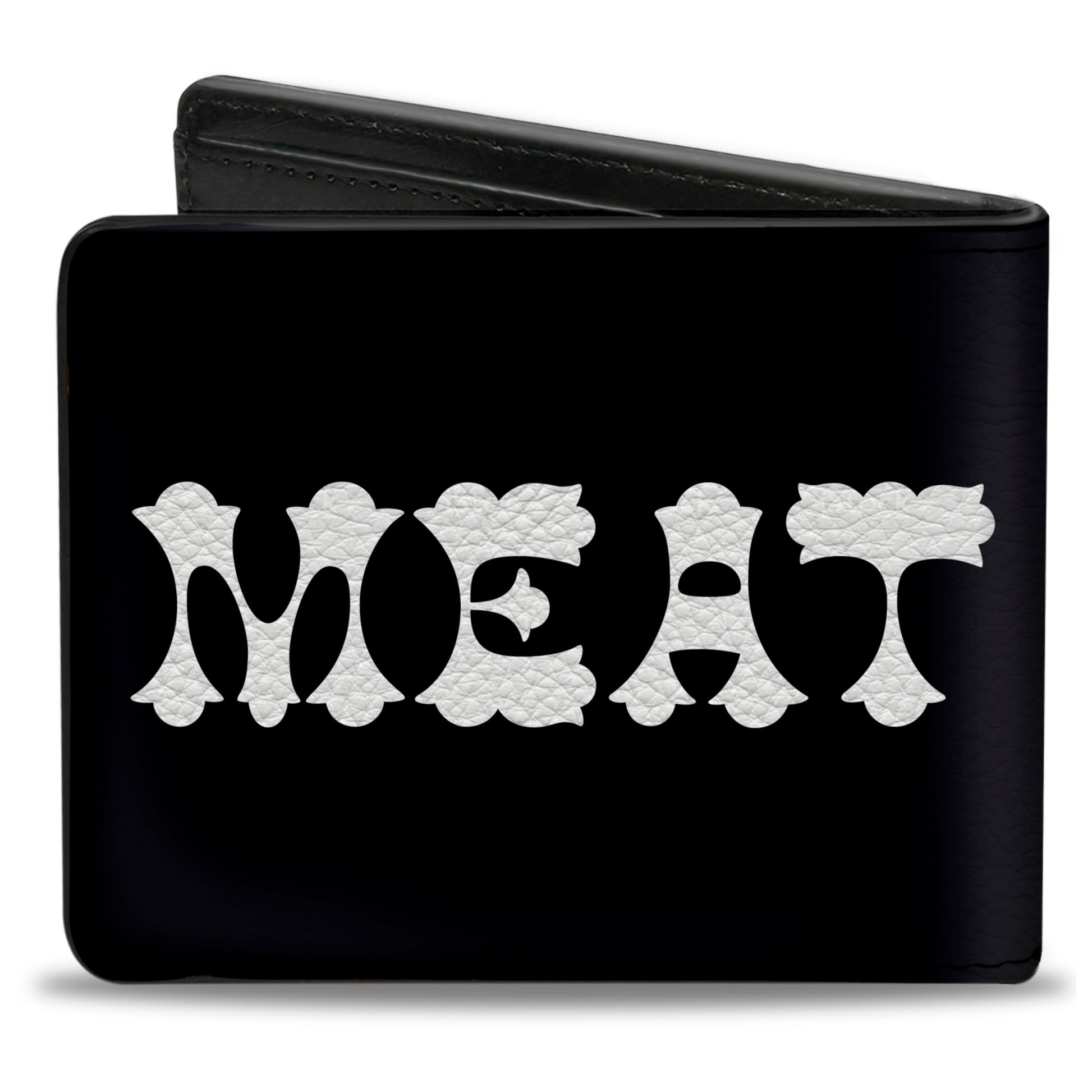 Bi-Fold Wallet - Steaks w MEAT Text Bi-Fold Wallets Buckle-Down