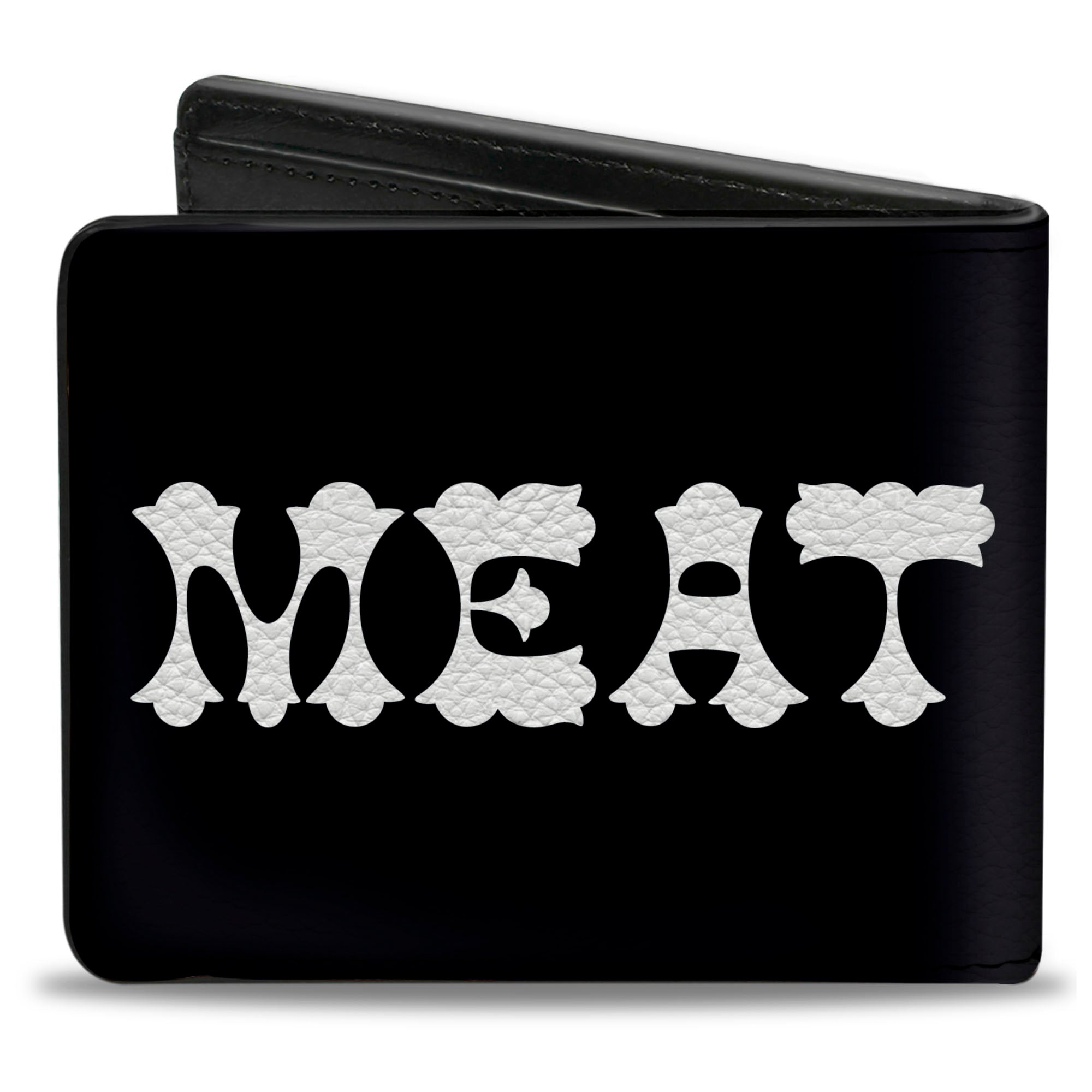 Bi-Fold Wallet - Steaks w MEAT Text Bi-Fold Wallets Buckle-Down