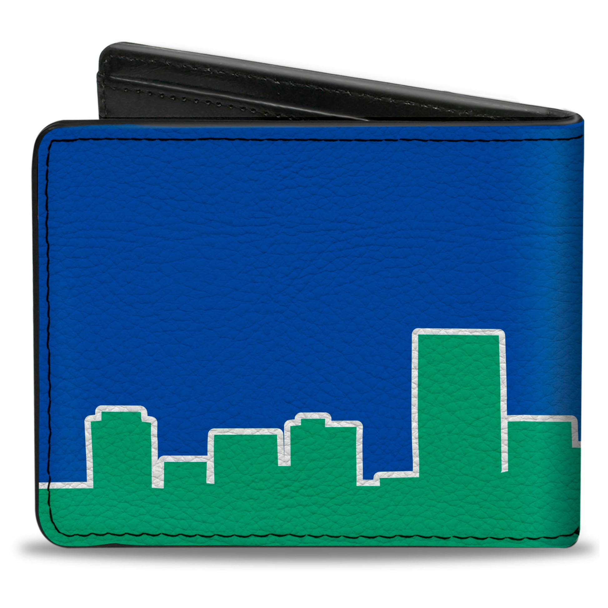 Bi-Fold Wallet - Seattle Skyline Blue Green Bi-Fold Wallets Buckle-Down