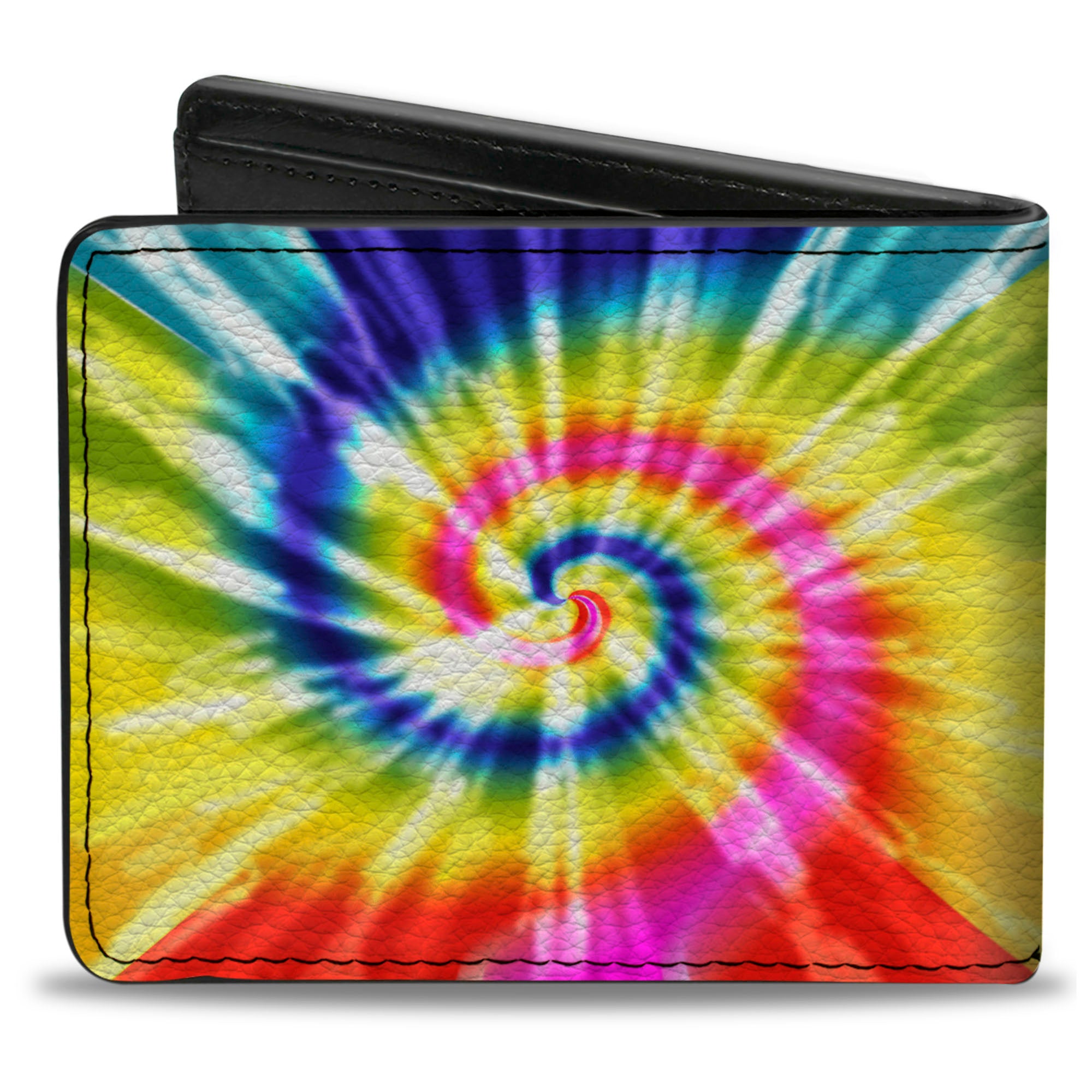Bi-Fold Wallet - Tie Dye Swirl Multi Color White Bi-Fold Wallets Buckle-Down