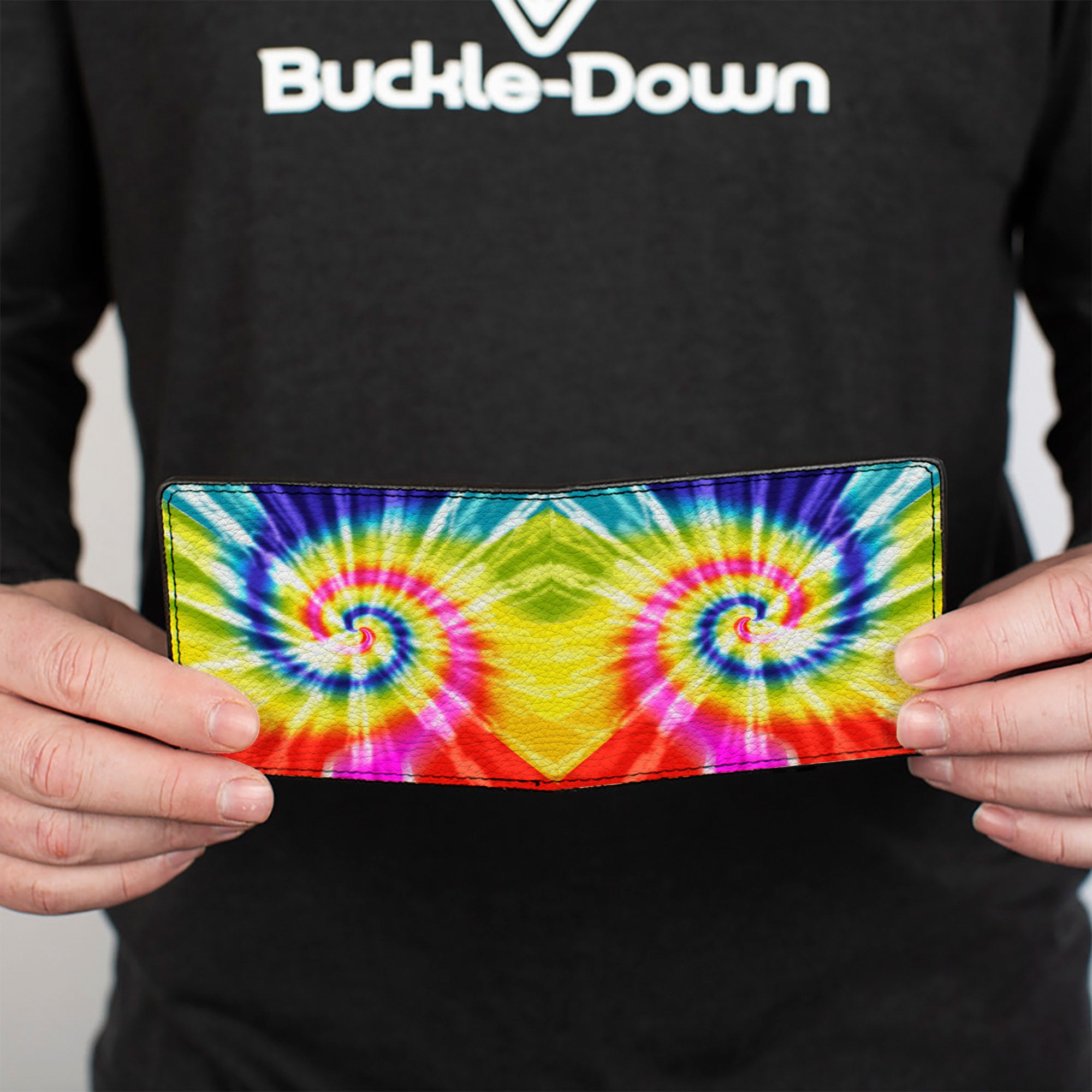 Bi-Fold Wallet - Tie Dye Swirl Multi Color White Bi-Fold Wallets Buckle-Down