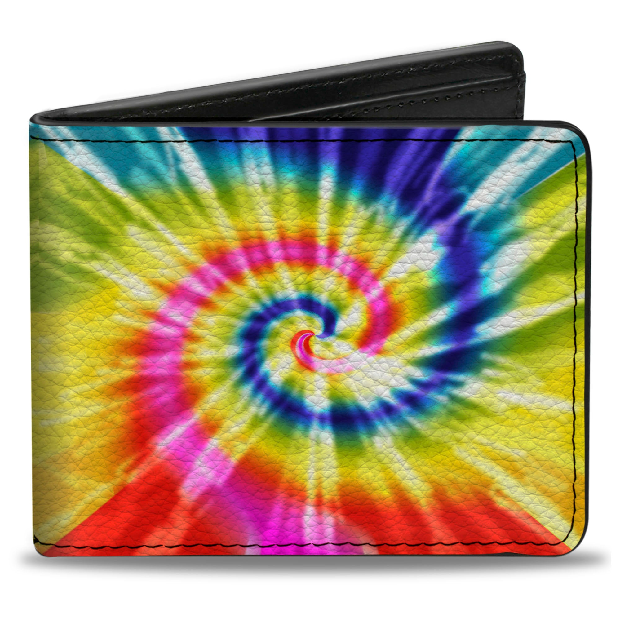 Bi-Fold Wallet - Tie Dye Swirl Multi Color White Bi-Fold Wallets Buckle-Down