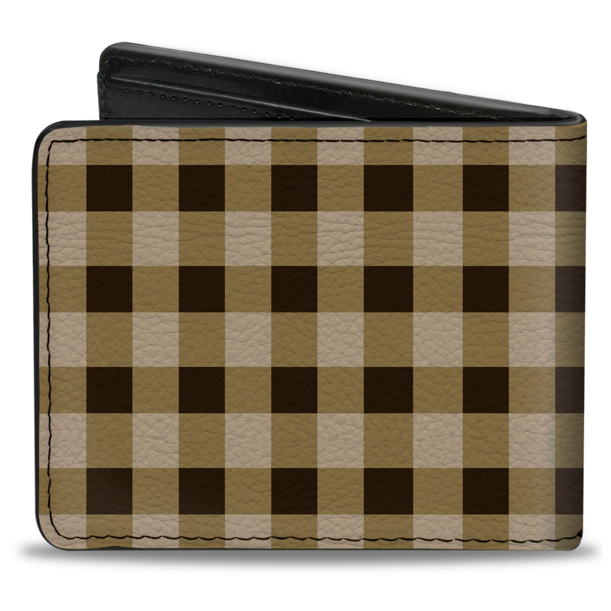 Bi-Fold Wallet - Buffalo Plaid Tans Brown Bi-Fold Wallets Buckle-Down