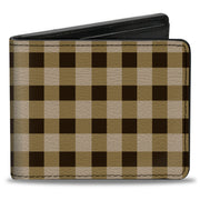 Bi-Fold Wallet - Buffalo Plaid Tans Brown Bi-Fold Wallets Buckle-Down