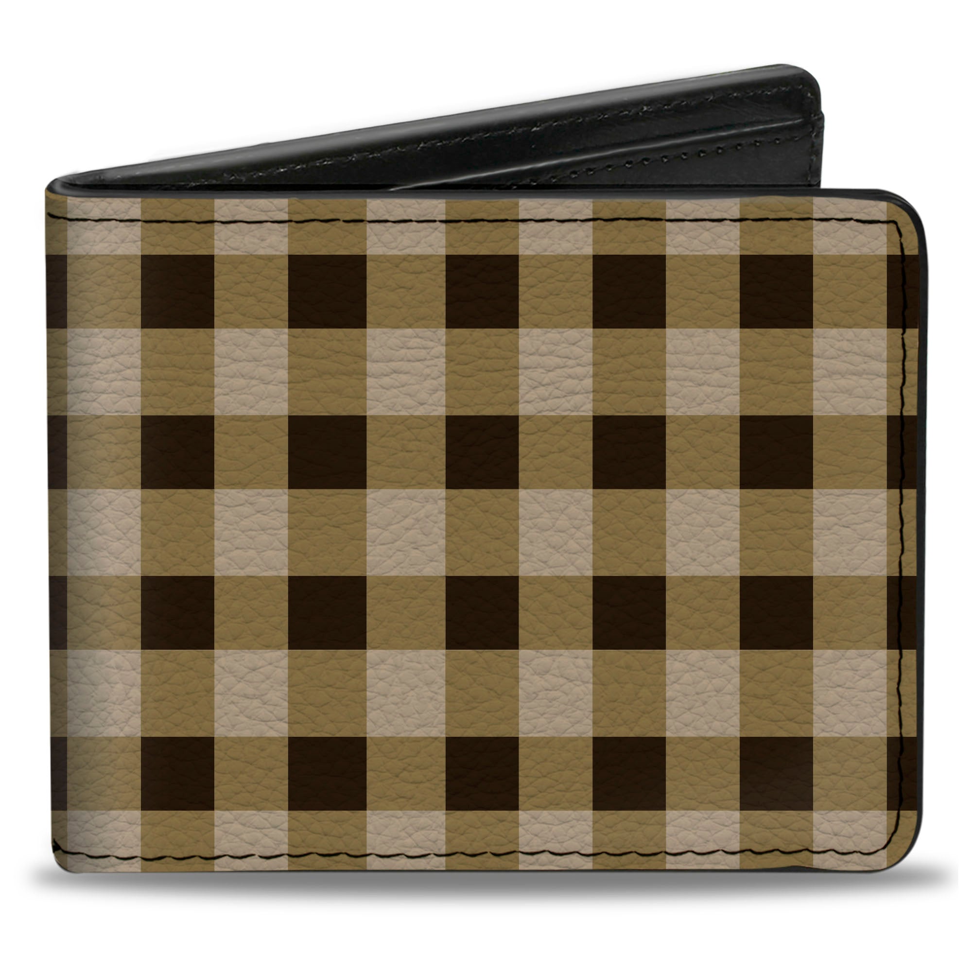 Bi-Fold Wallet - Buffalo Plaid Tans Brown Bi-Fold Wallets Buckle-Down