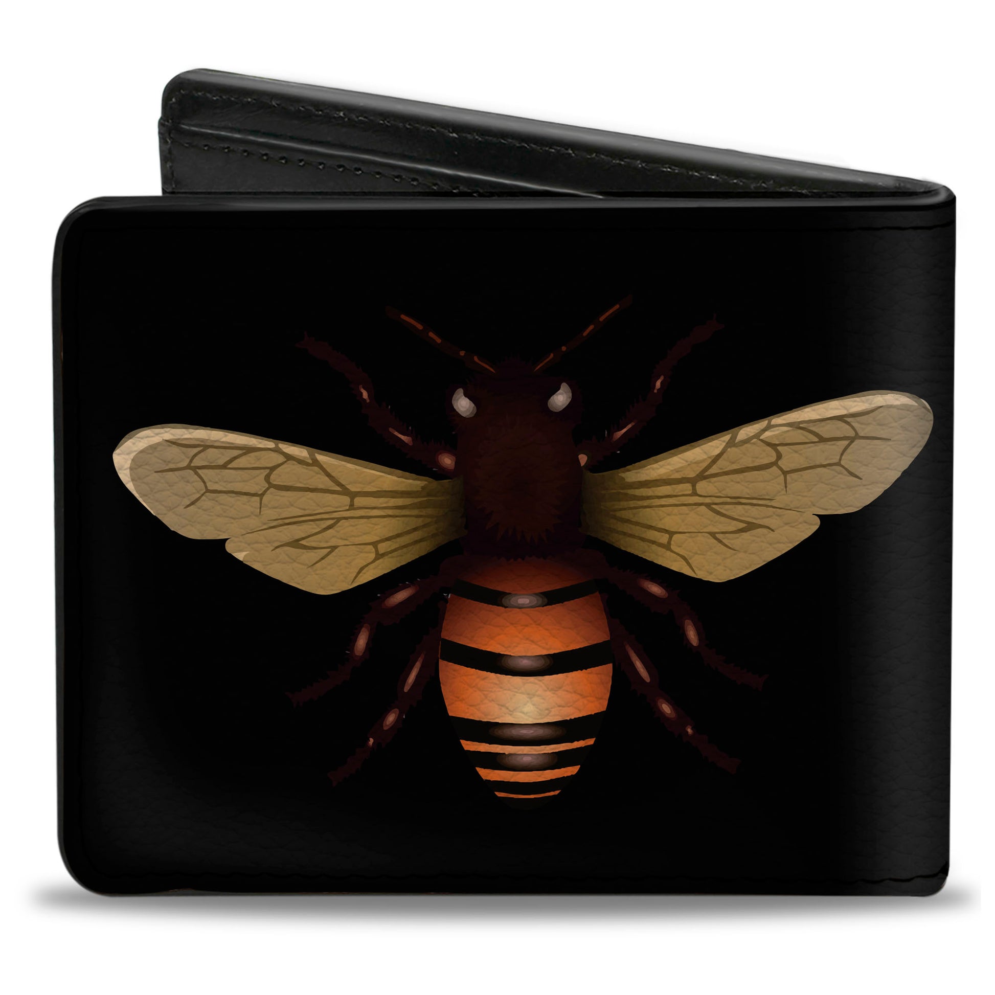 Bi-Fold Wallet - Bee Insect Black Bi-Fold Wallets Buckle-Down