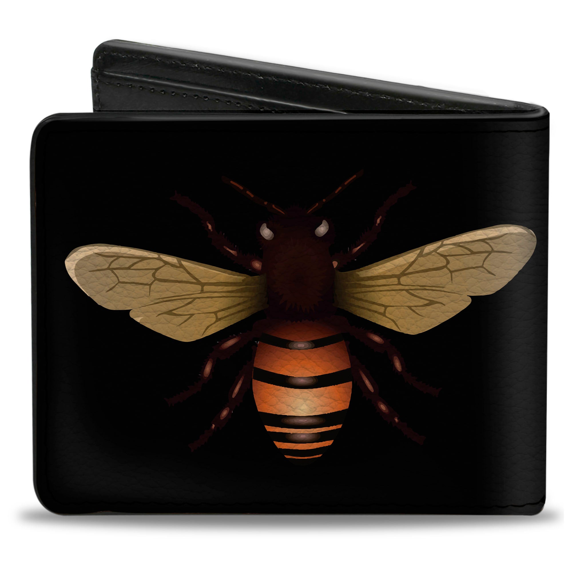 Bi-Fold Wallet - Bee Insect Black Bi-Fold Wallets Buckle-Down