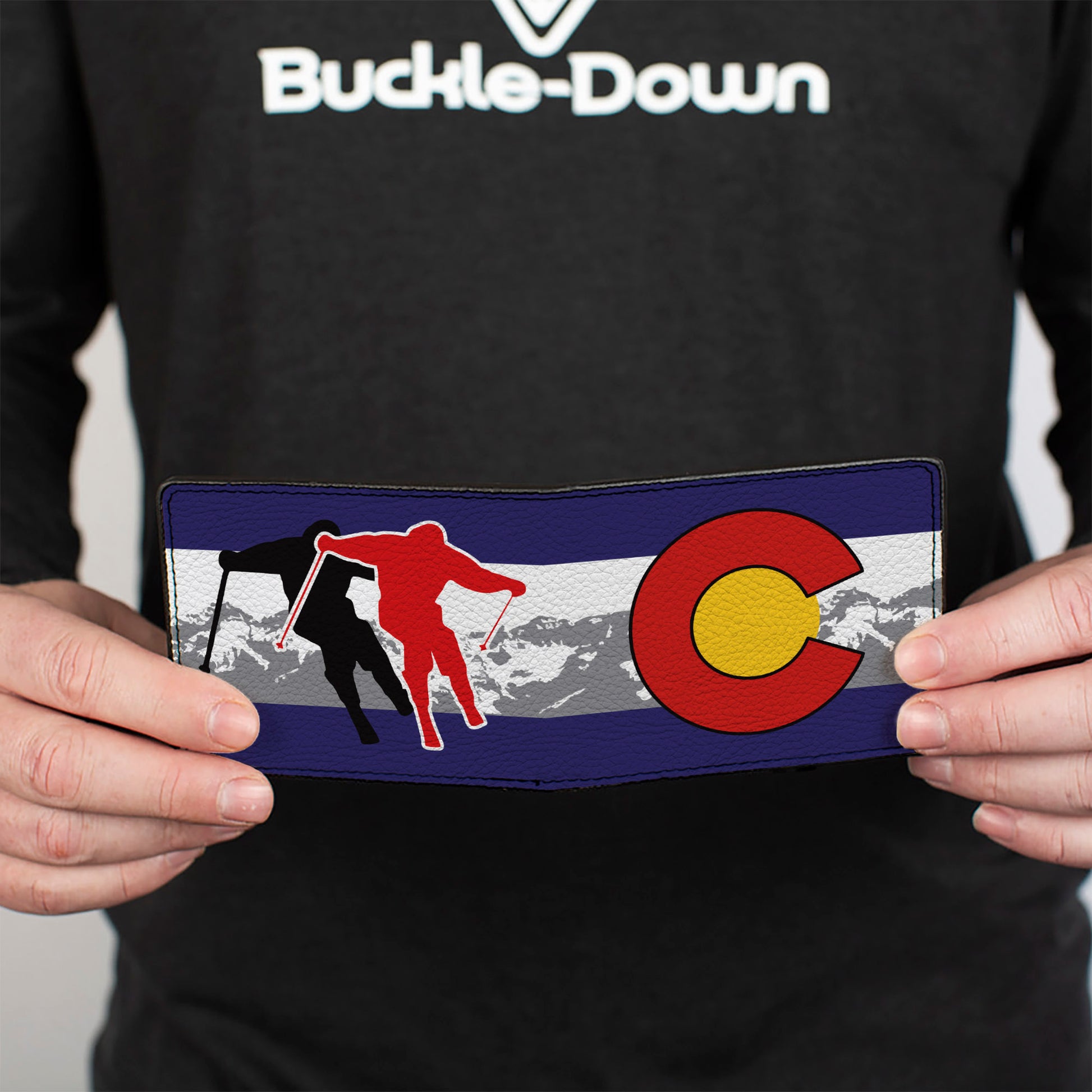 Bi-Fold Wallet - Colorado Skier1 Red Mountains Bi-Fold Wallets Buckle-Down