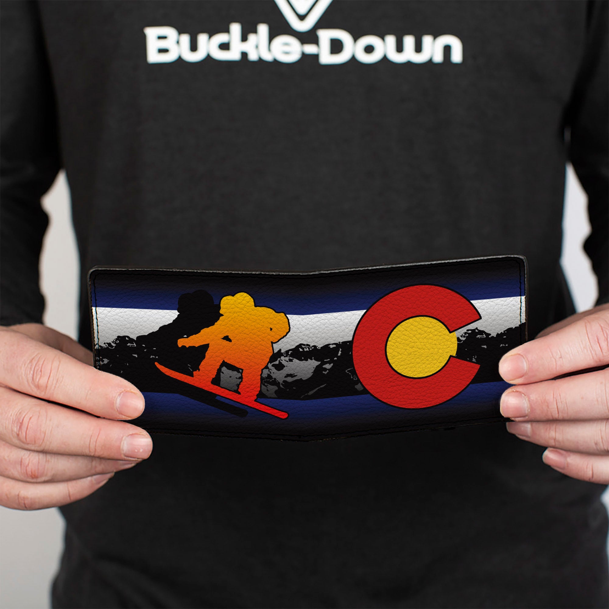 Bi-Fold Wallet - Colorado Snowboarder3 Orange Mountains Bi-Fold Wallets Buckle-Down