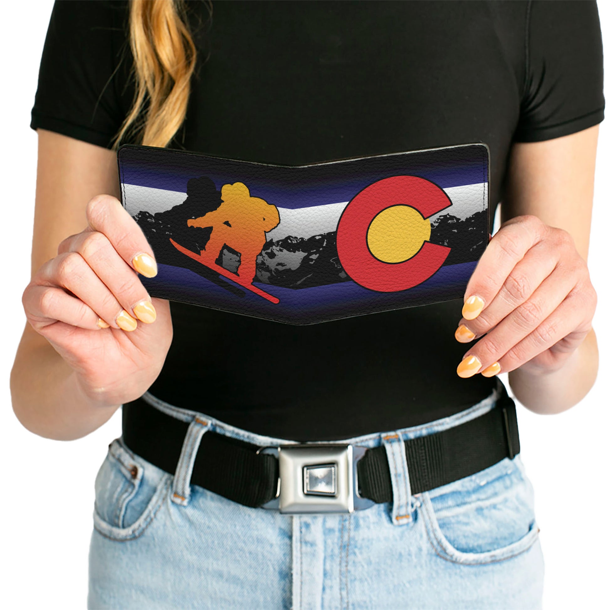 Bi-Fold Wallet - Colorado Snowboarder3 Orange Mountains Bi-Fold Wallets Buckle-Down