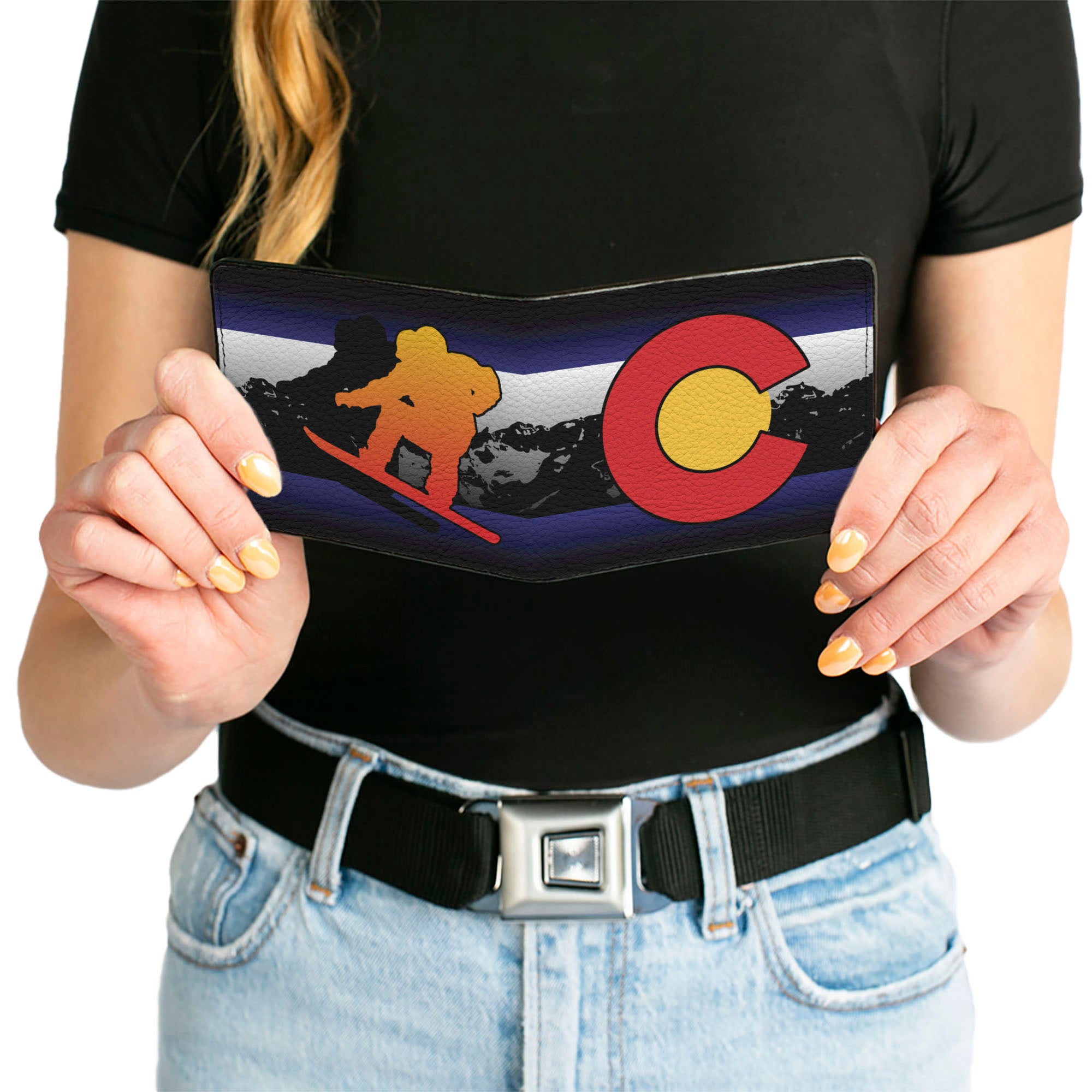 Bi-Fold Wallet - Colorado Snowboarder3 Orange Mountains Bi-Fold Wallets Buckle-Down