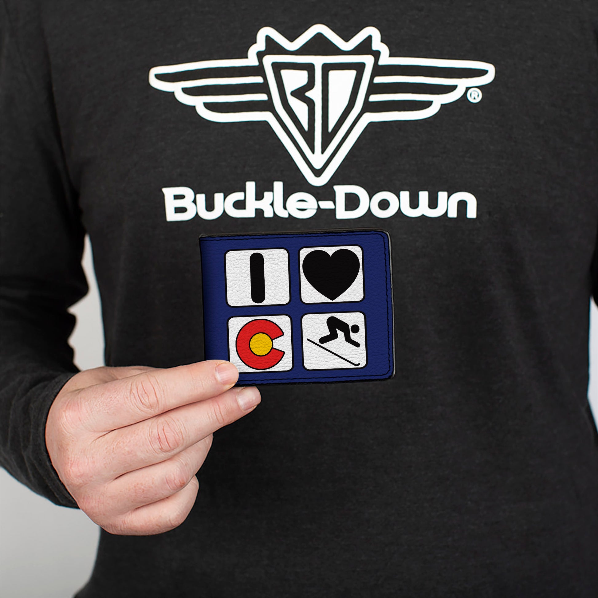 Bi-Fold Wallet - I HEART COLORADO SKIING Logos Mountain Bi-Fold Wallets Buckle-Down