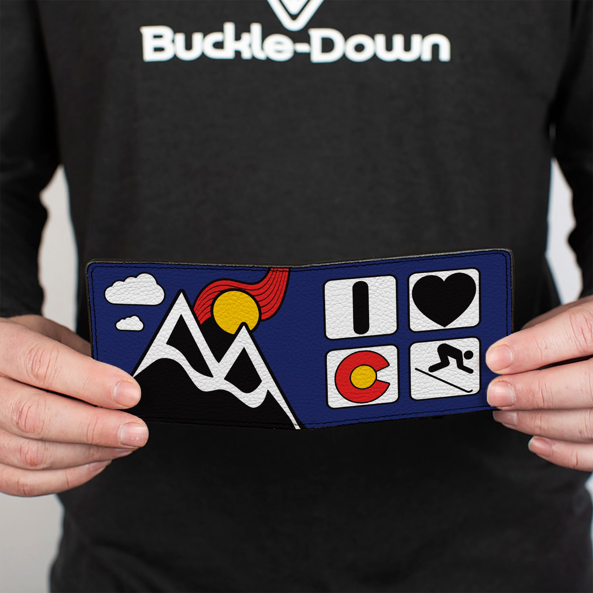 Bi-Fold Wallet - I HEART COLORADO SKIING Logos Mountain Bi-Fold Wallets Buckle-Down