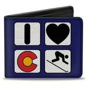 Bi-Fold Wallet - I HEART COLORADO SKIING Logos Mountain Bi-Fold Wallets Buckle-Down