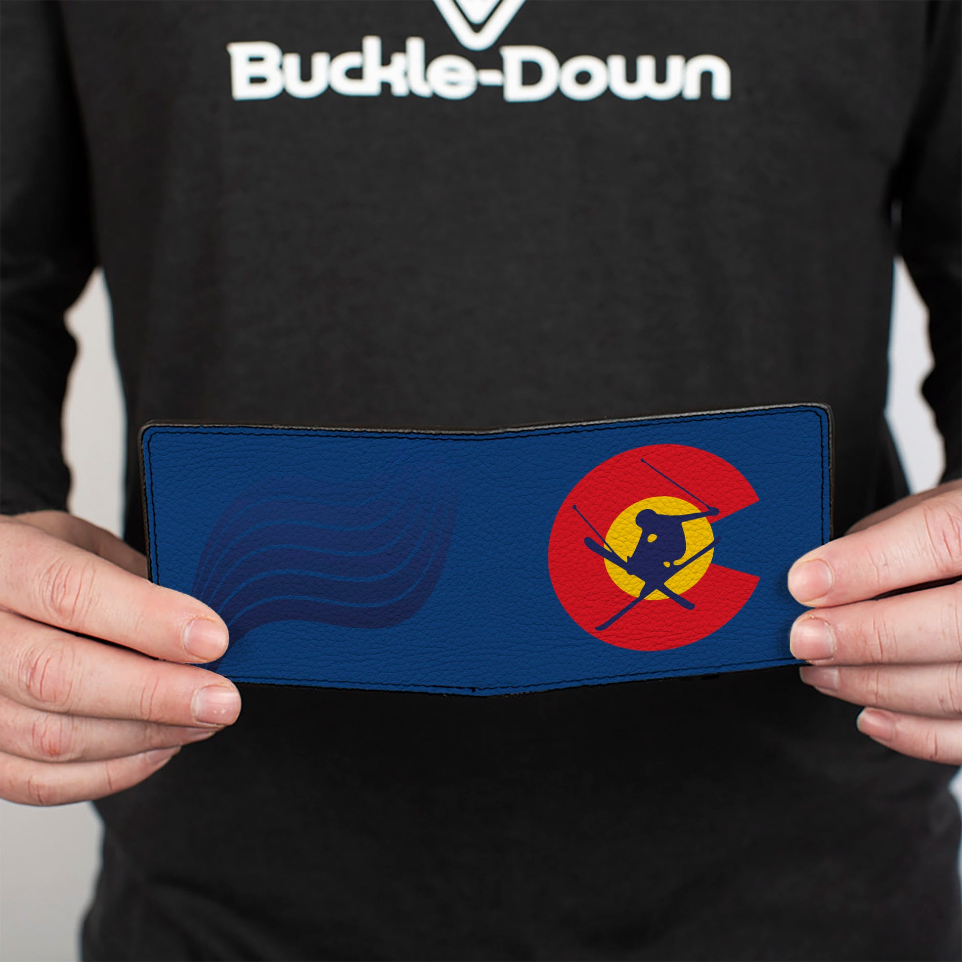 Bi-Fold Wallet - Colorado Skier3 Blues Red Yellow Bi-Fold Wallets Buckle-Down