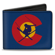 Bi-Fold Wallet - Colorado Skier3 Blues Red Yellow Bi-Fold Wallets Buckle-Down