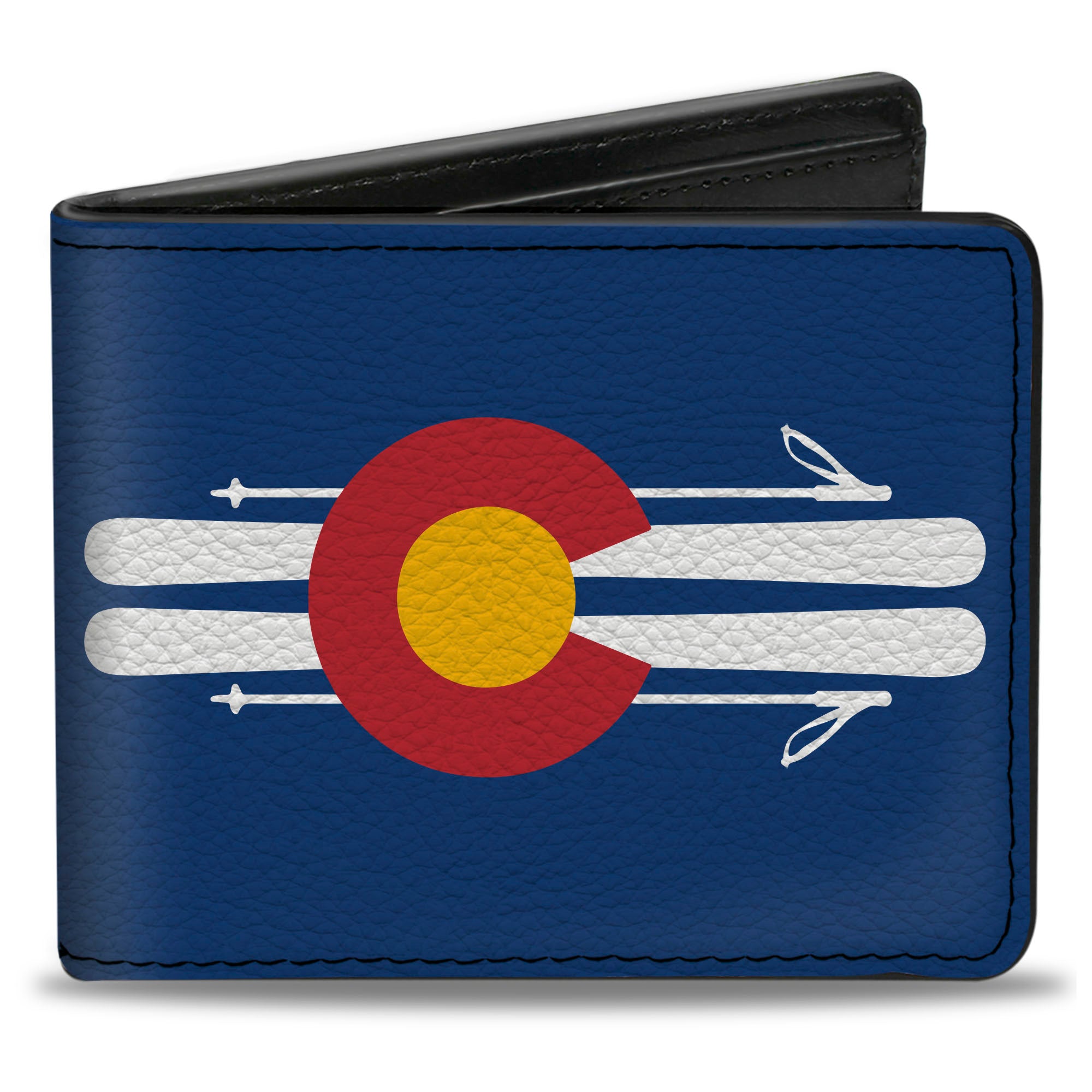 Bi-Fold Wallet - Colorado Logo Skis Blue White Red Yellow Bi-Fold Wallets Buckle-Down