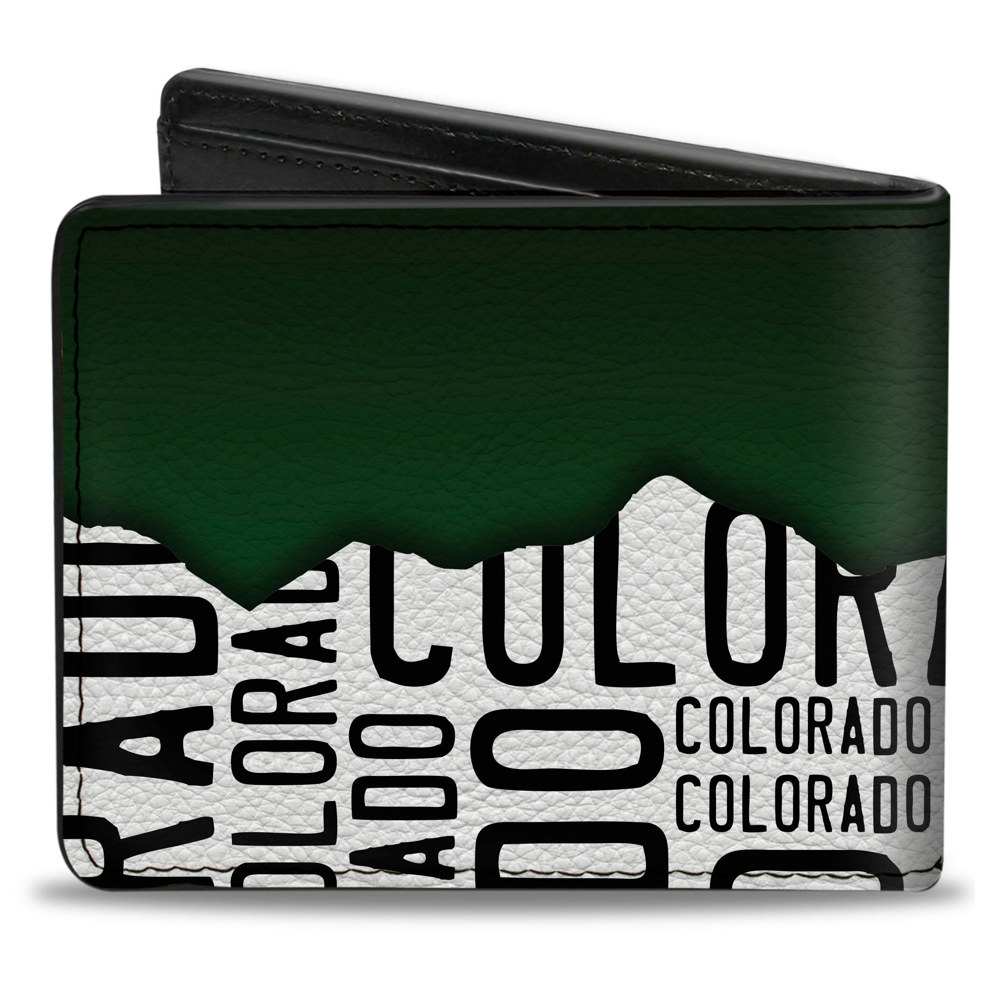 Bi-Fold Wallet - Colorado Mountains Green White Black Text Bi-Fold Wallets Buckle-Down