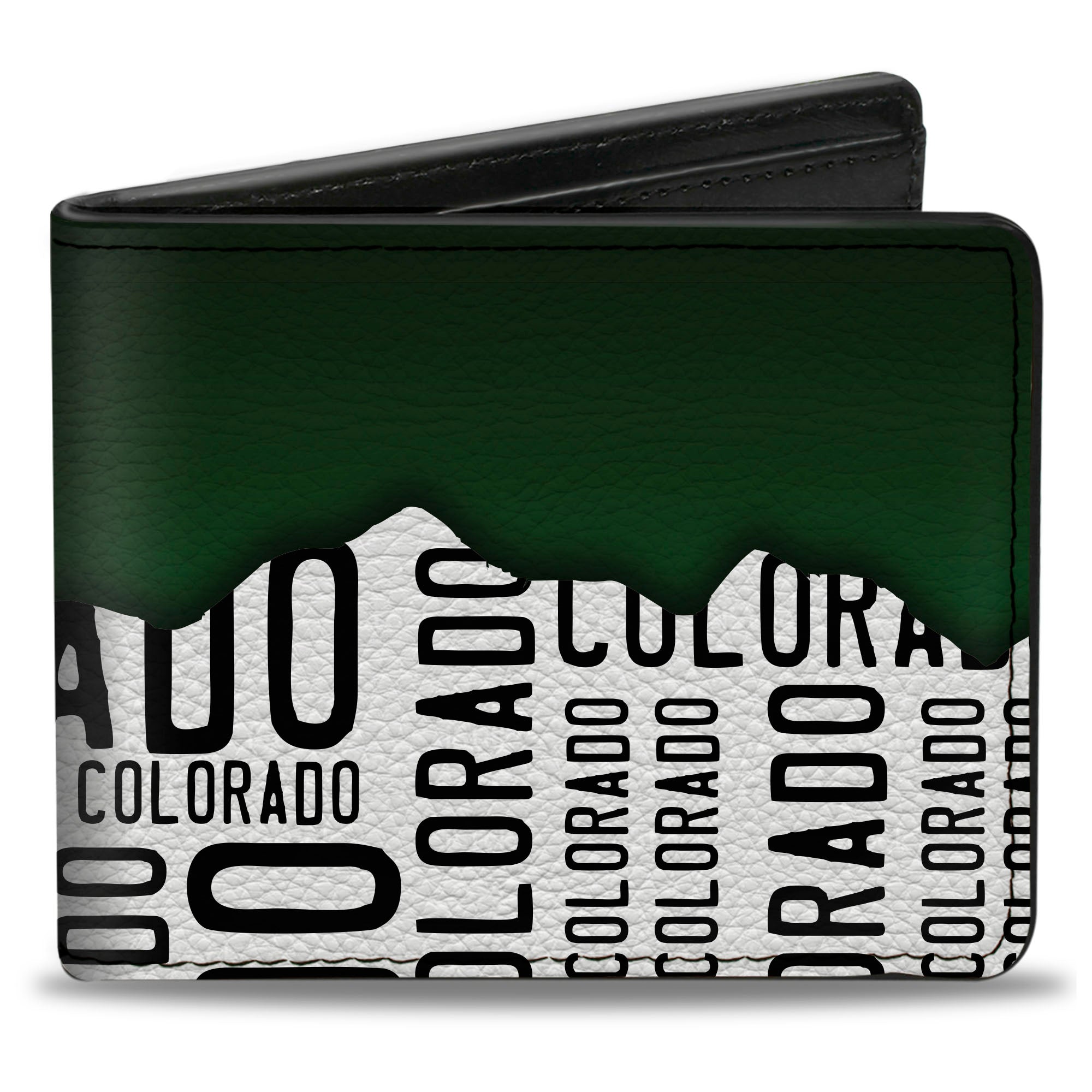 Bi-Fold Wallet - Colorado Mountains Green White Black Text Bi-Fold Wallets Buckle-Down