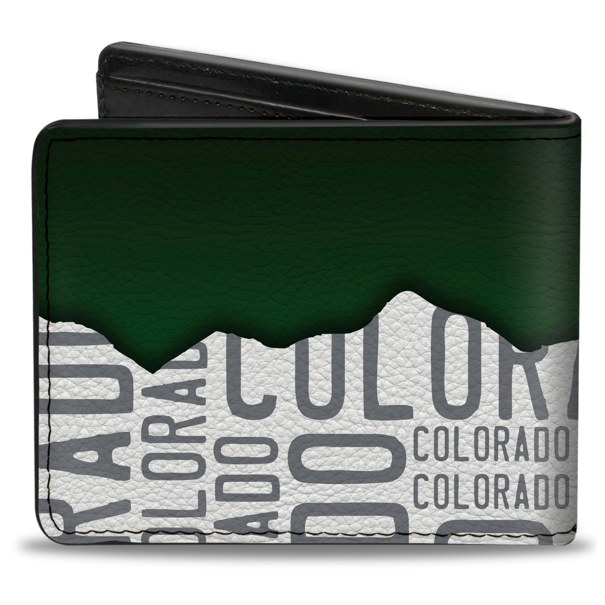Bi-Fold Wallet - Colorado Mountains Green White Gray Text Bi-Fold Wallets Buckle-Down