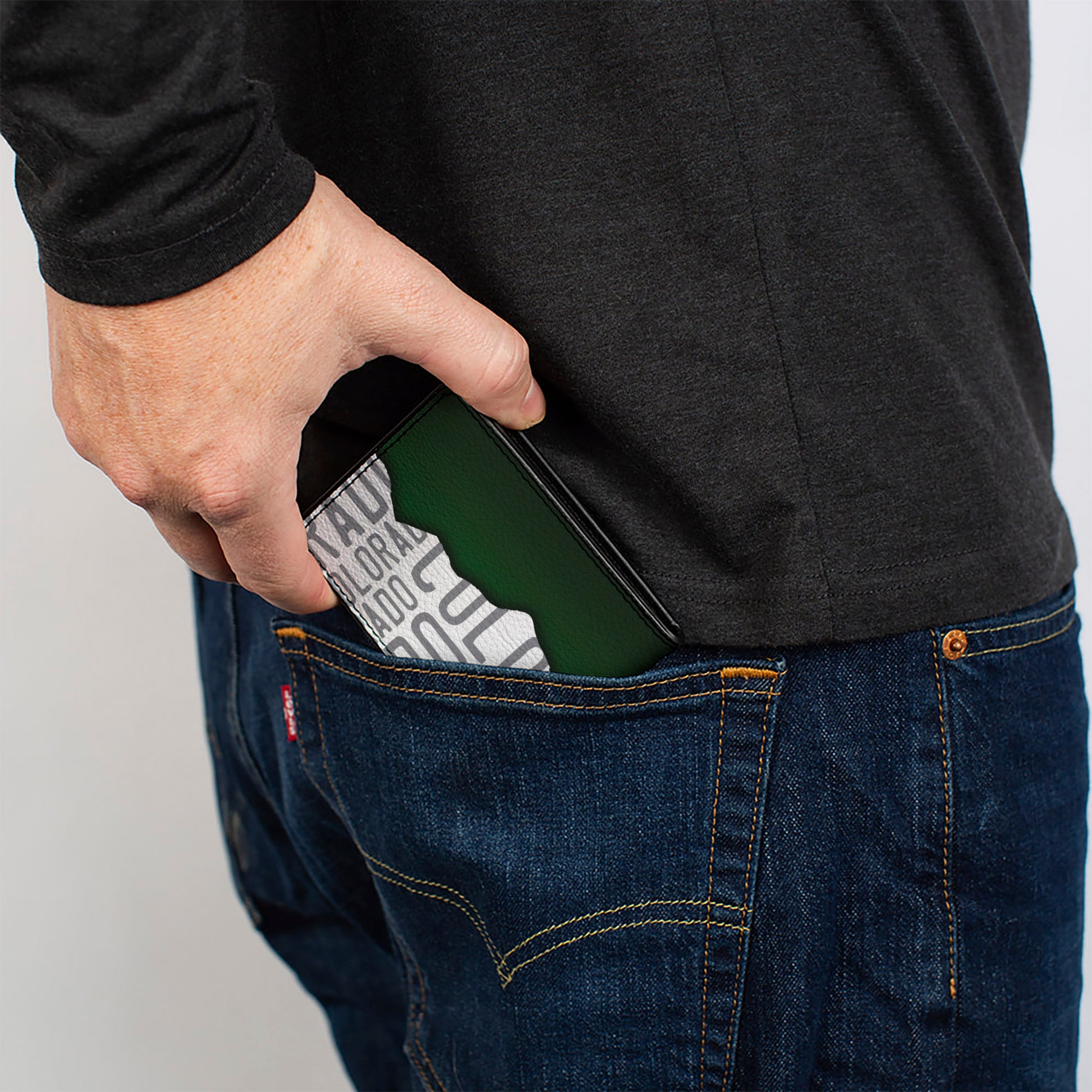 Bi-Fold Wallet - Colorado Mountains Green White Gray Text Bi-Fold Wallets Buckle-Down