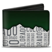 Bi-Fold Wallet - Colorado Mountains Green White Gray Text Bi-Fold Wallets Buckle-Down