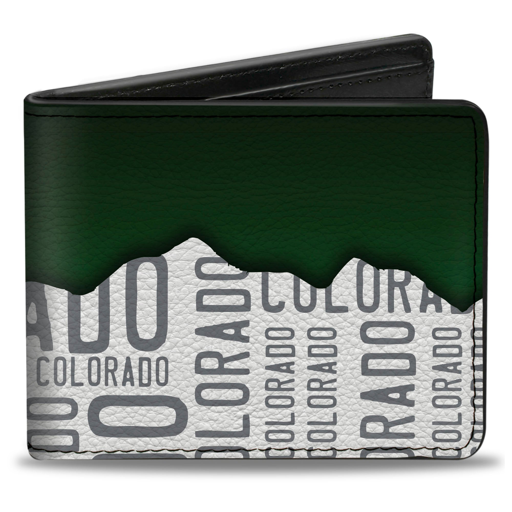 Bi-Fold Wallet - Colorado Mountains Green White Gray Text Bi-Fold Wallets Buckle-Down