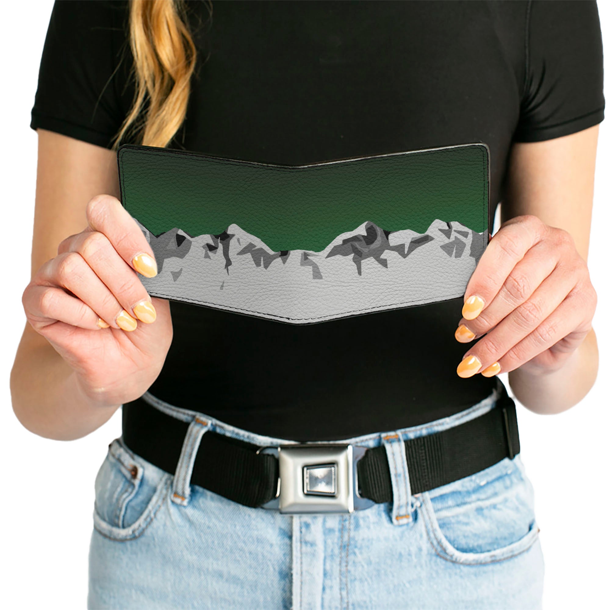 Bi-Fold Wallet - Colorado Mountains Green Grays Bi-Fold Wallets Buckle-Down