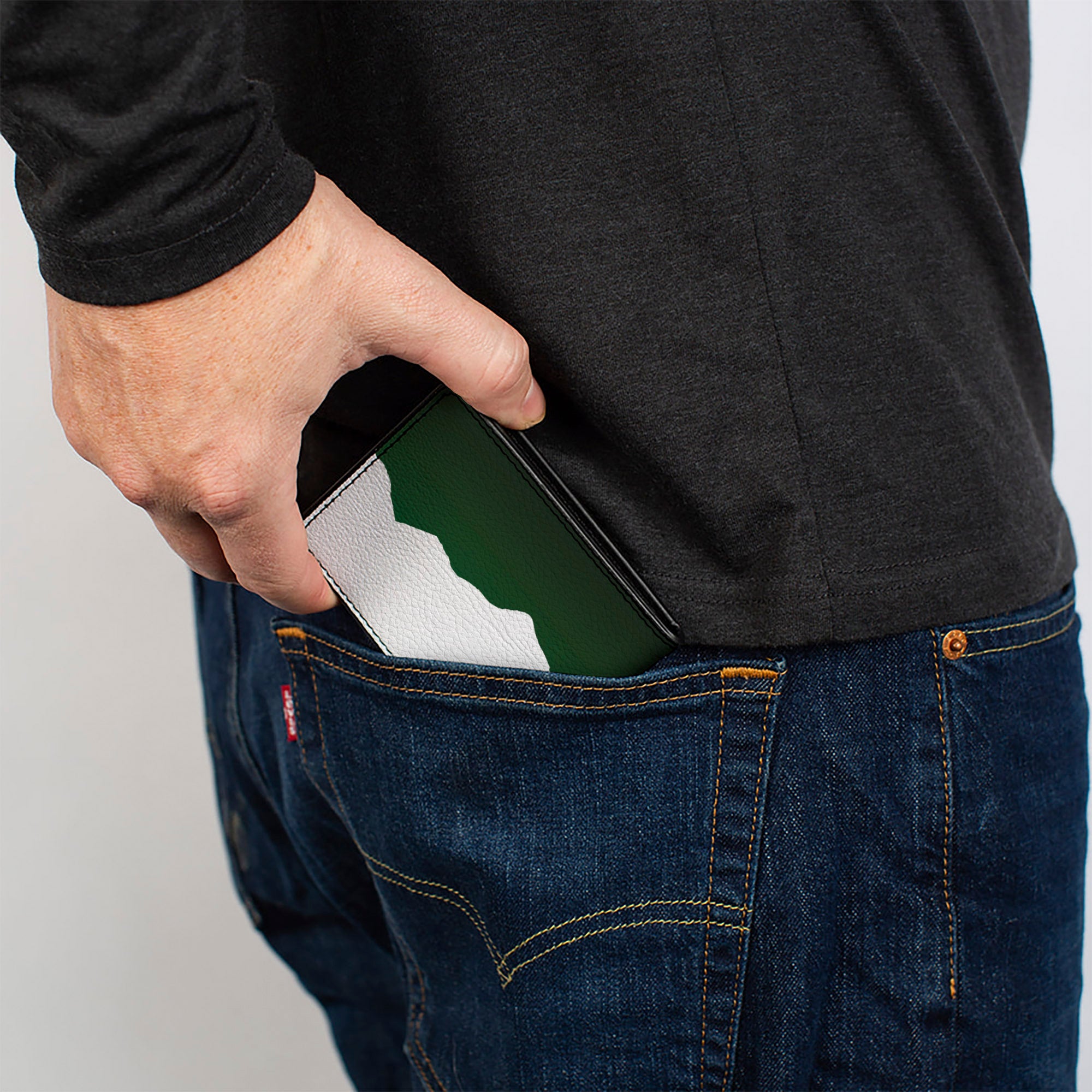 Bi-Fold Wallet - Colorado Solid Mountains Green White Bi-Fold Wallets Buckle-Down