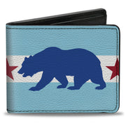 Bi-Fold Wallet - Cali Bear Star Silhouette Baby Blue White Cobalt Red Bi-Fold Wallets Buckle-Down