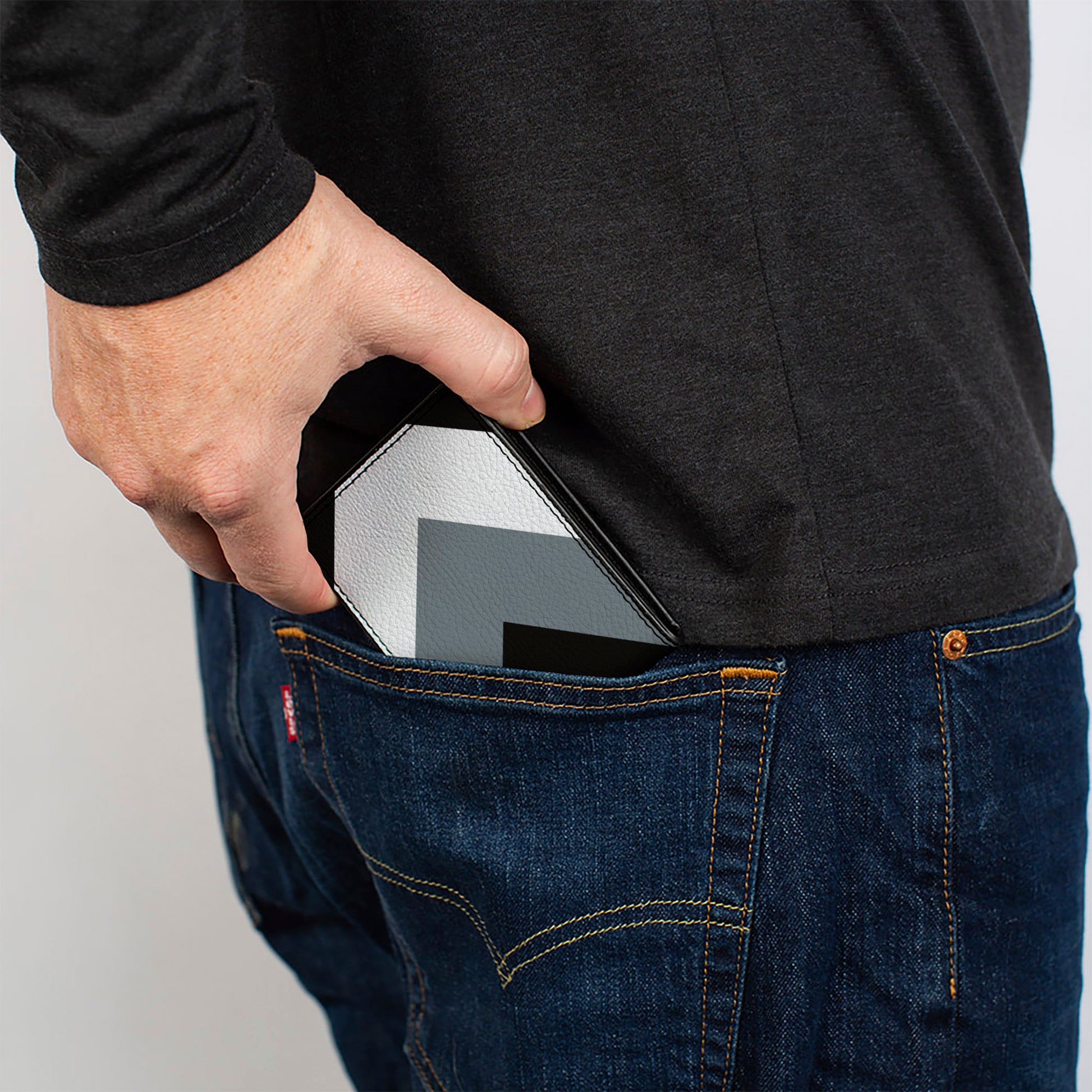 Bi-Fold Wallet - Chevron White Gray Black Bi-Fold Wallets Buckle-Down