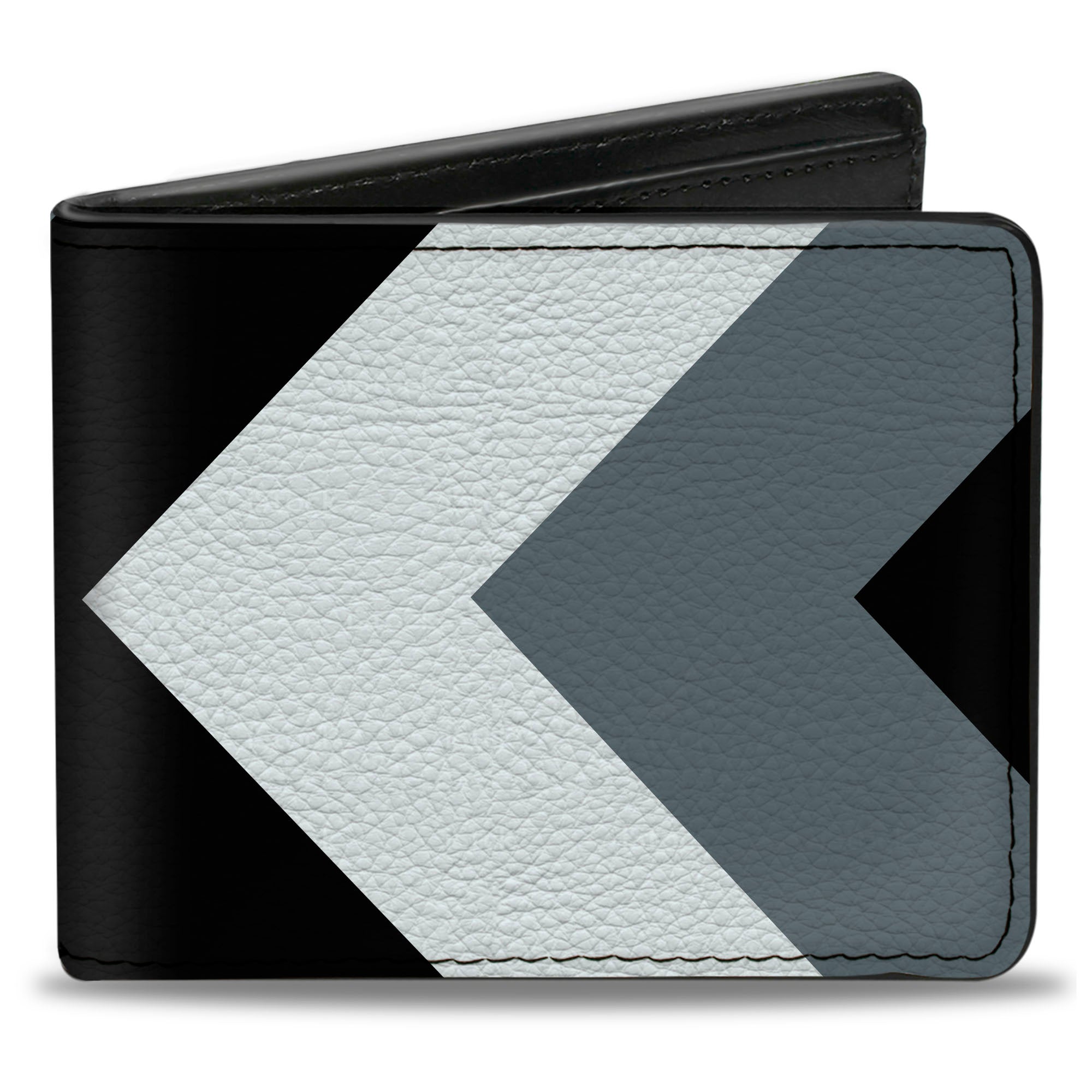 Bi-Fold Wallet - Chevron White Gray Black Bi-Fold Wallets Buckle-Down